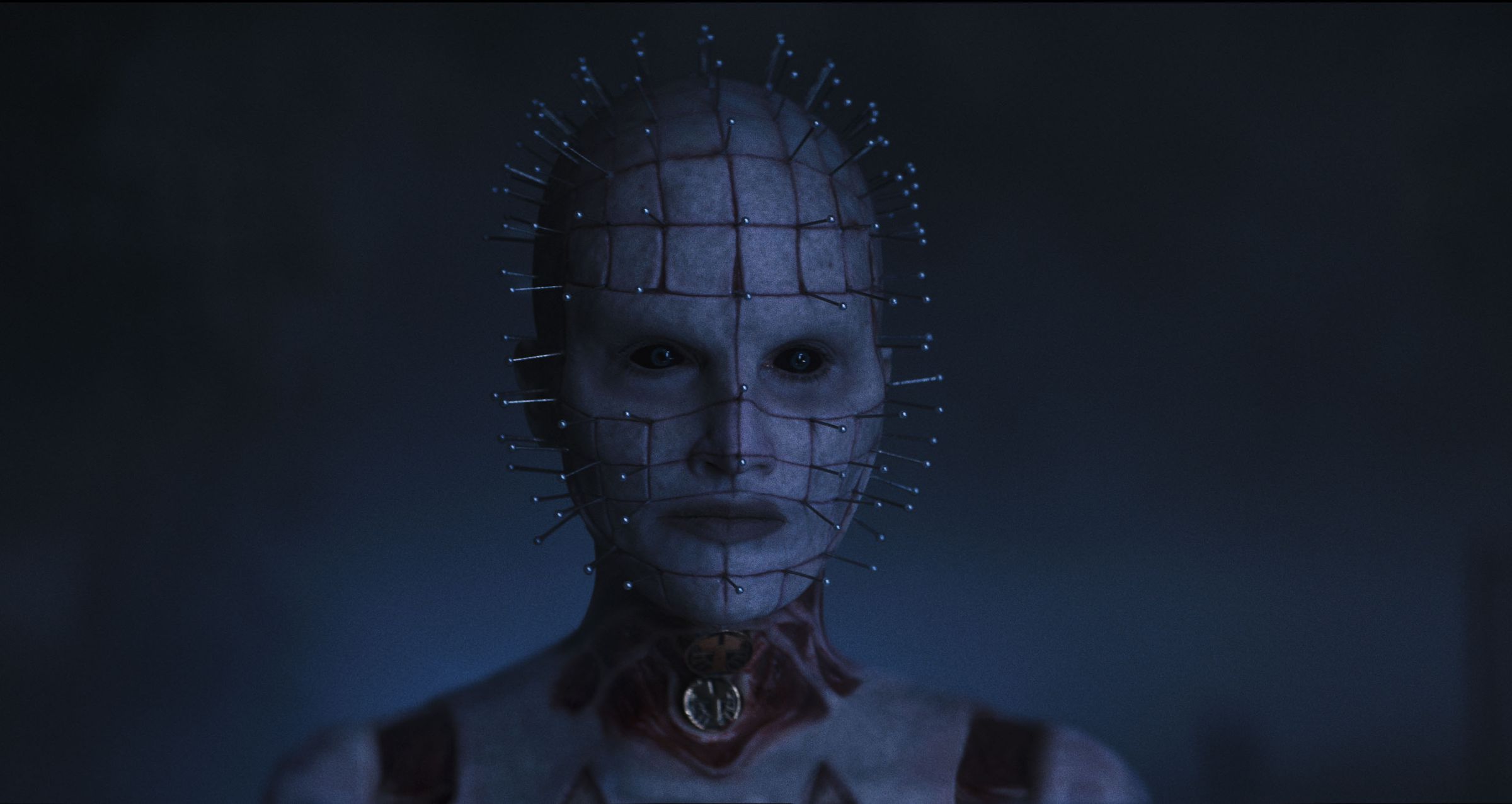 A photo of Jamie Clayton as Pinhead in the new Hellraiser.