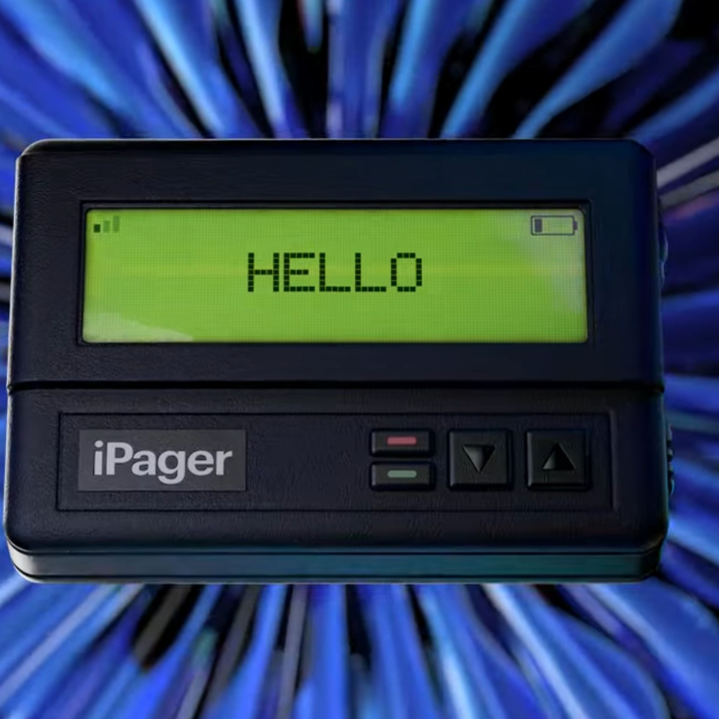 A screenshot of the fake iPager taken from Google’s latest Get The Message campaign update.