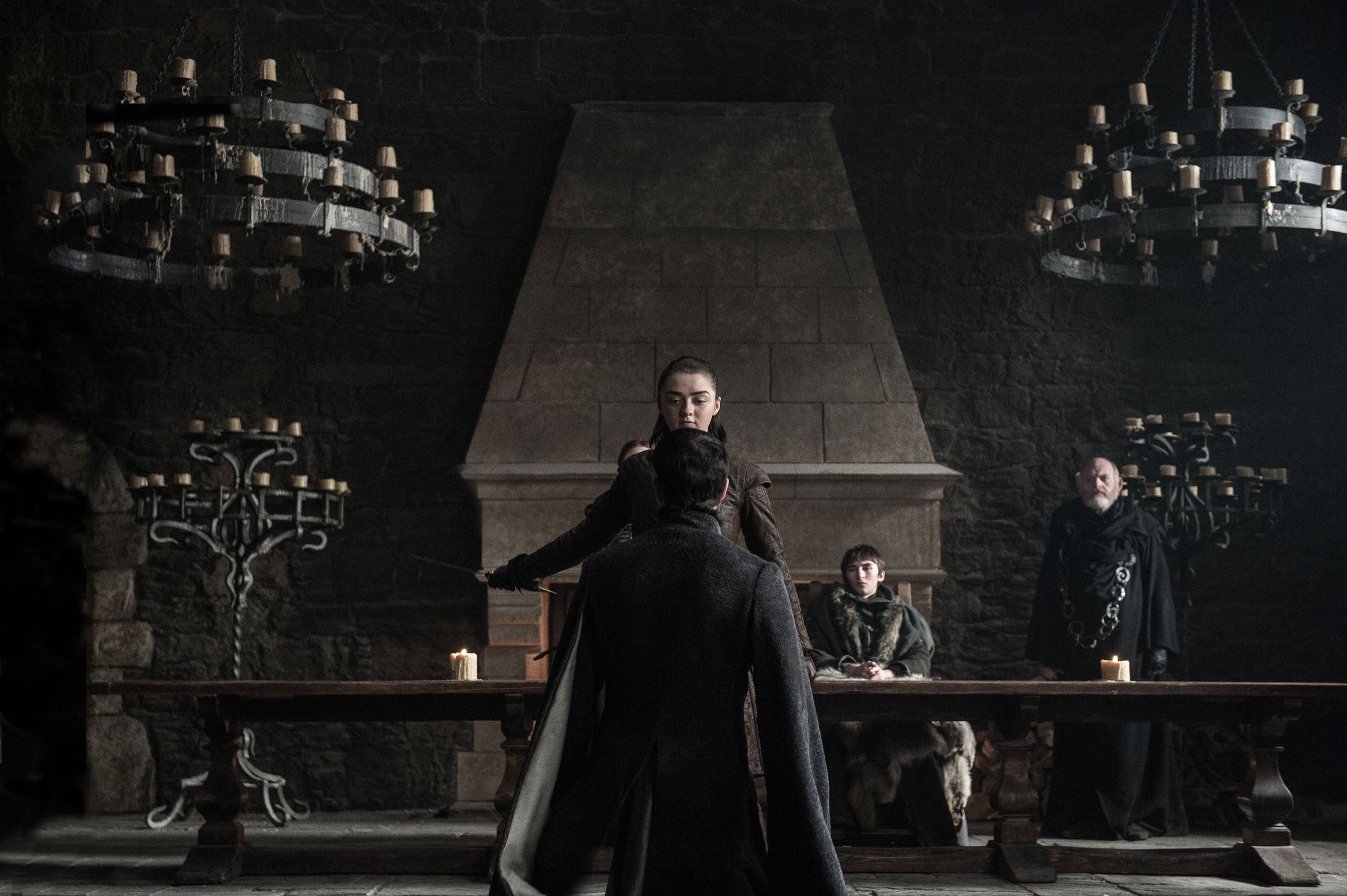 Arya killing Littlefinger in Game of Thrones’ season seven finale. 