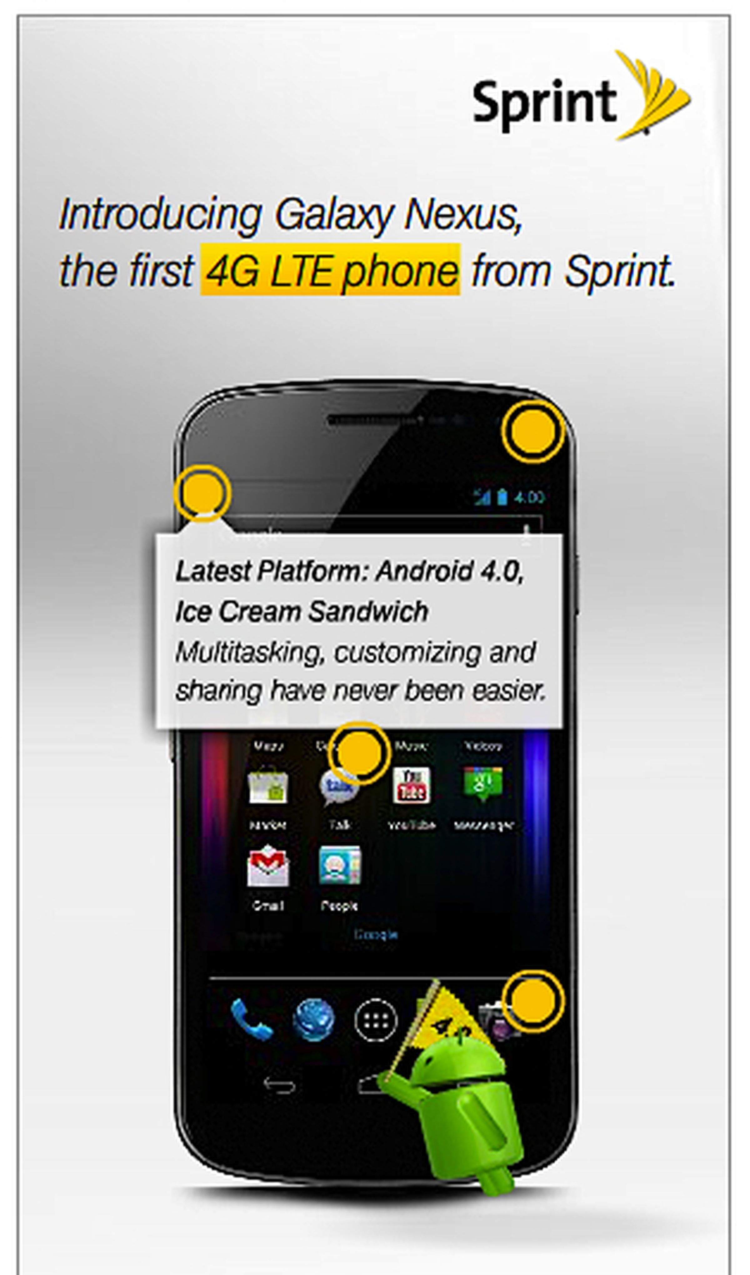 Sprint Galaxy Nexus ad leak