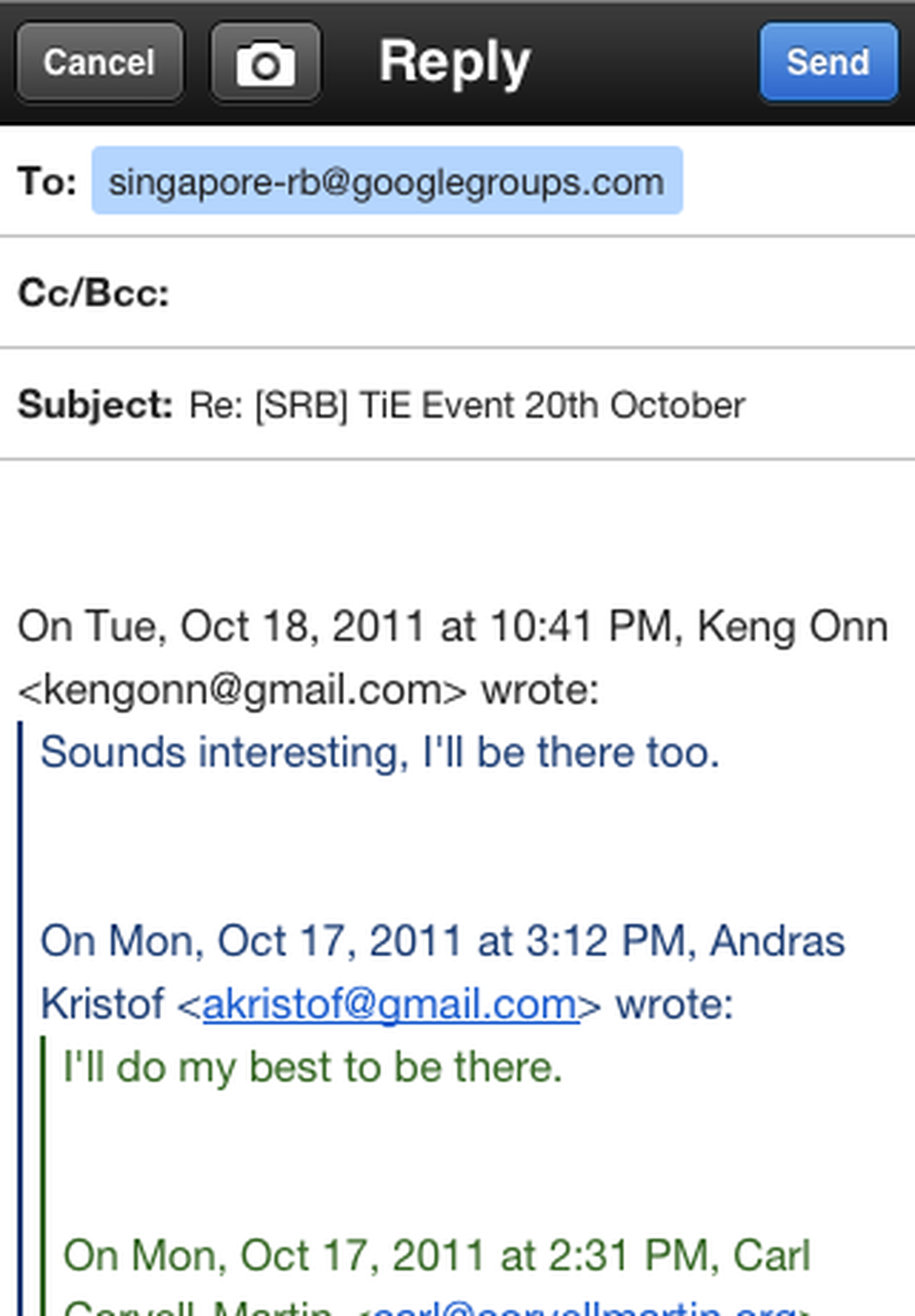 Sent Gmail client for iOS 