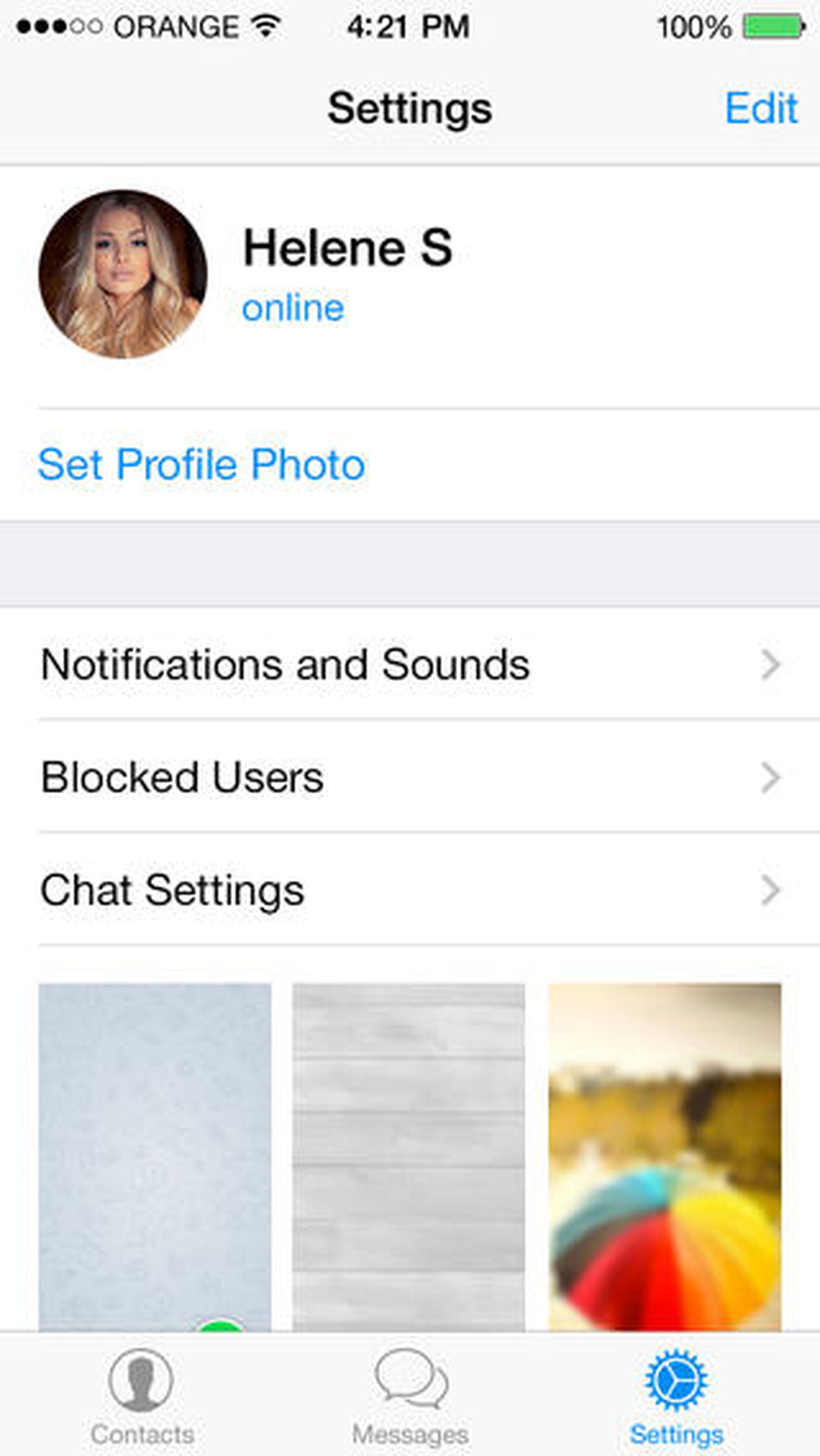Telegram Messenger for iPhone screenshots