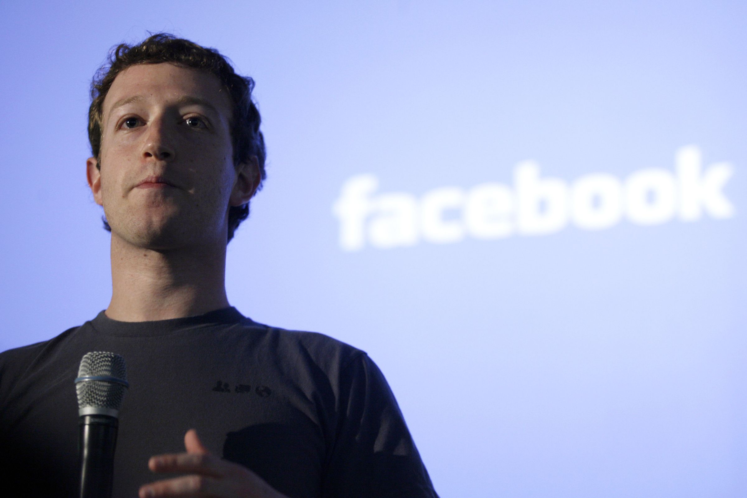 Mark Zuckerberg, CEO of Facebook, makes