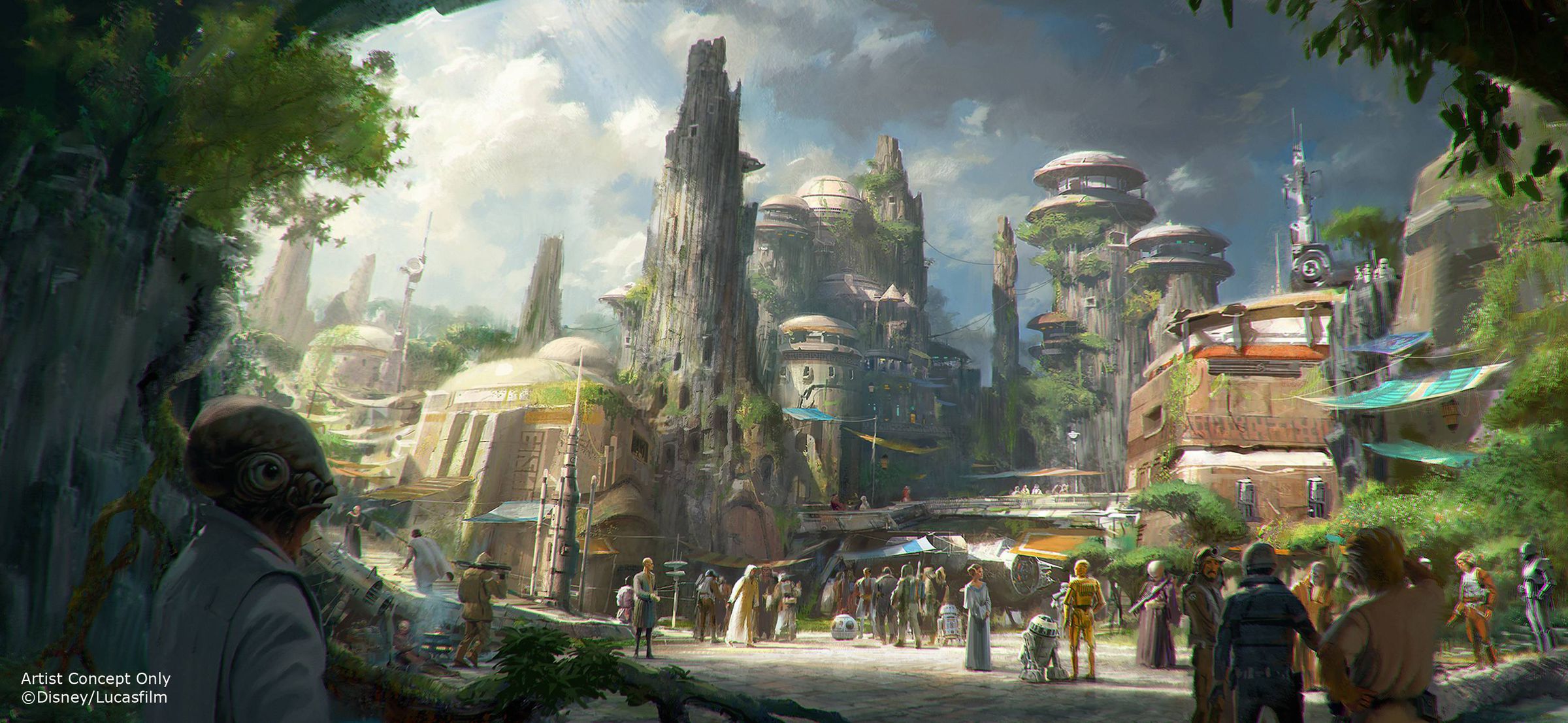 Star Wars Land concept drawing.