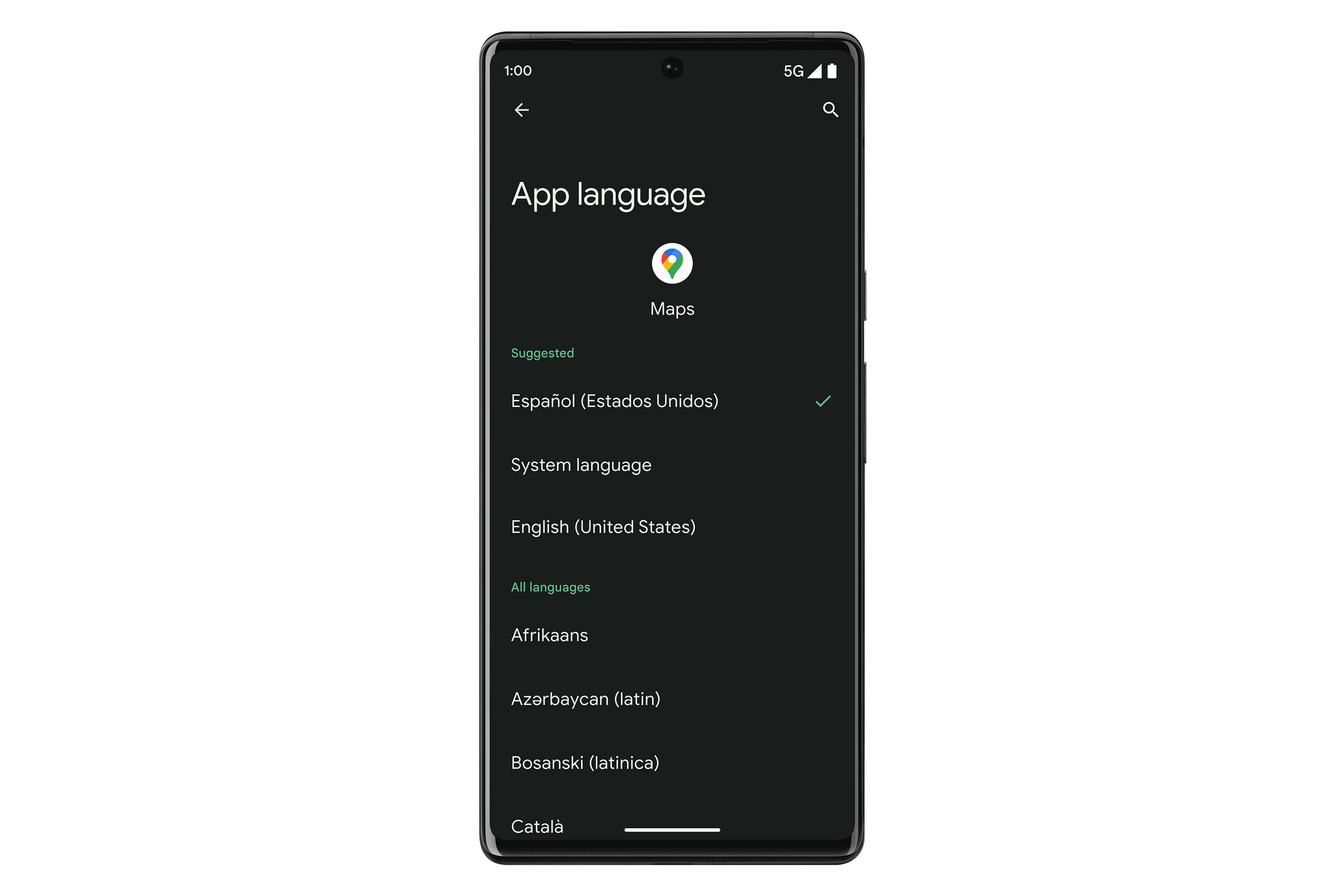 The ability to set languages on a per-app basis is another Android 13 feature.