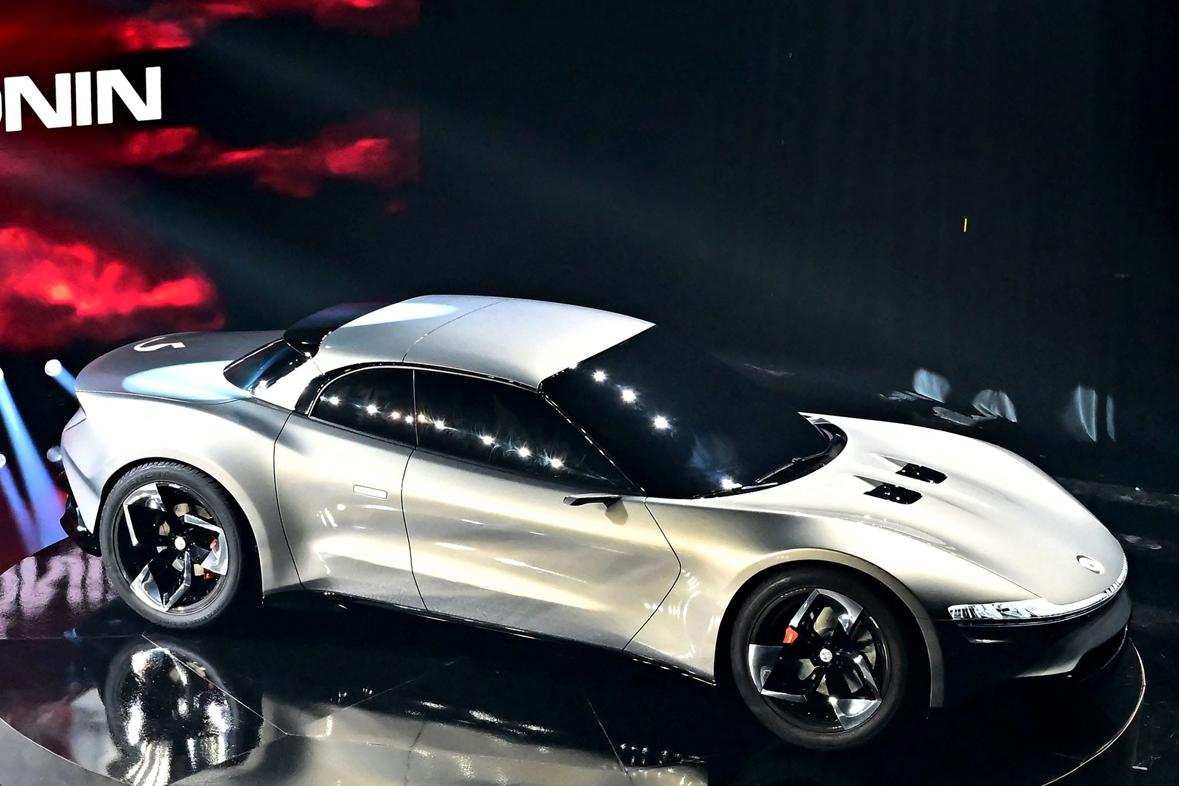 The Fisker Ronin onstage.