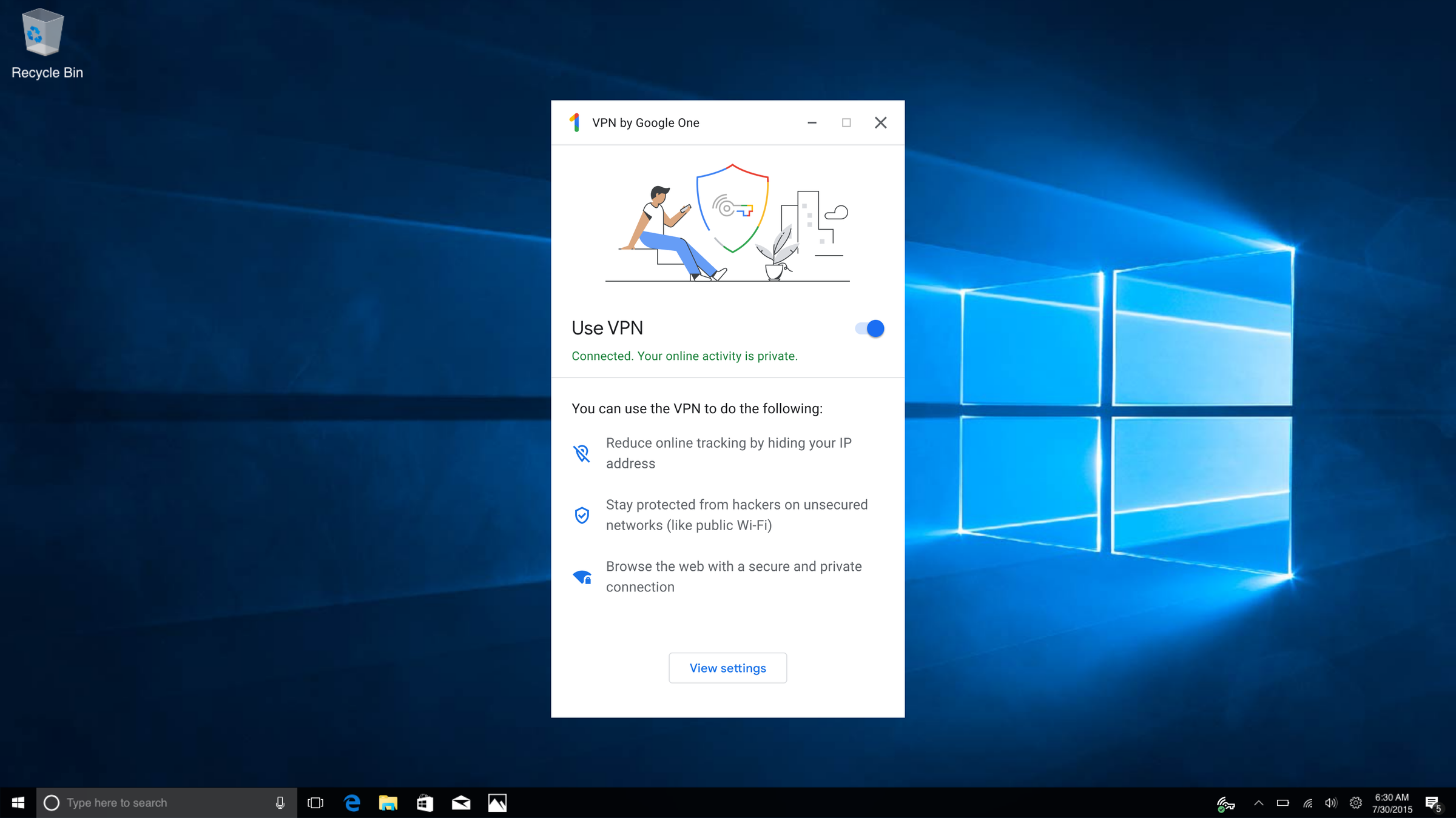 Google now has a desktop app for its VPN on Windows and macOS