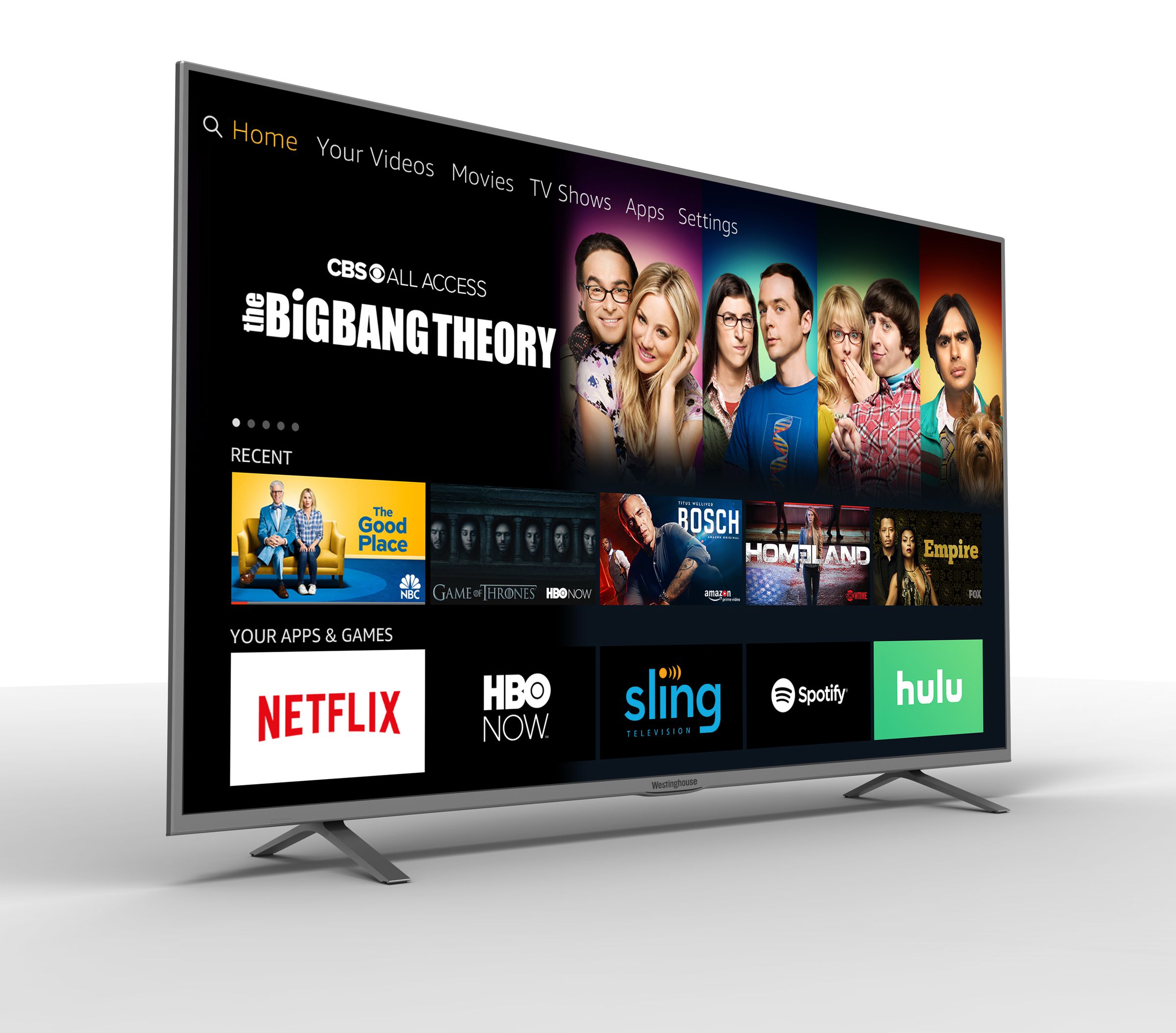 These new Fire TV Edition 4K TVs will be sold under both Element and Westinghouse (above) branding.
