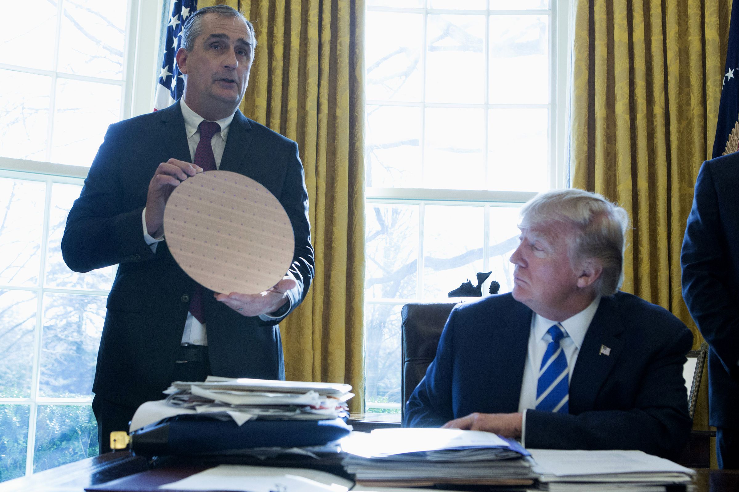 President Trump Meets With Intel CEO Brian Krzanich