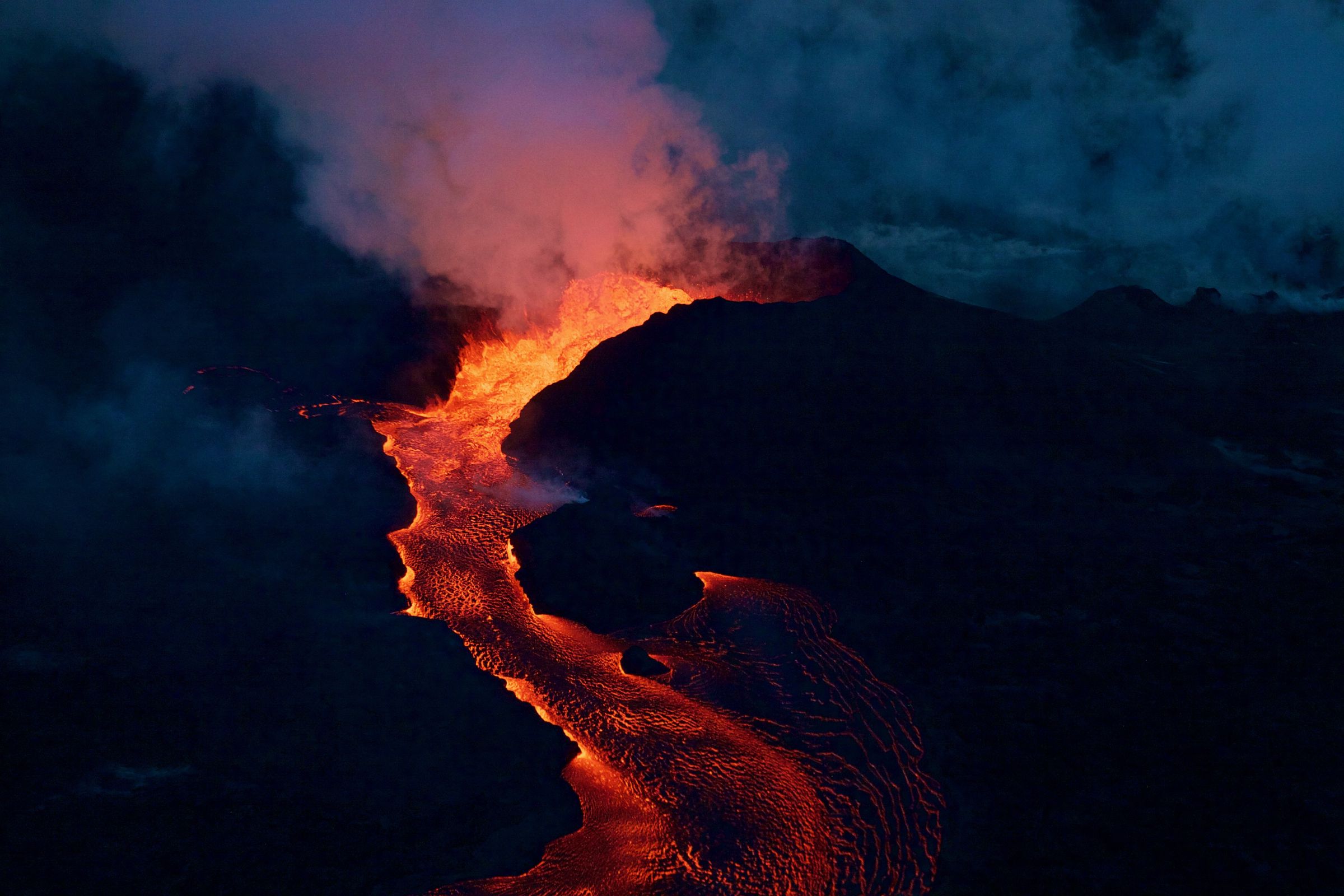 Lava flows on Kilauea on June 28th, 2018.