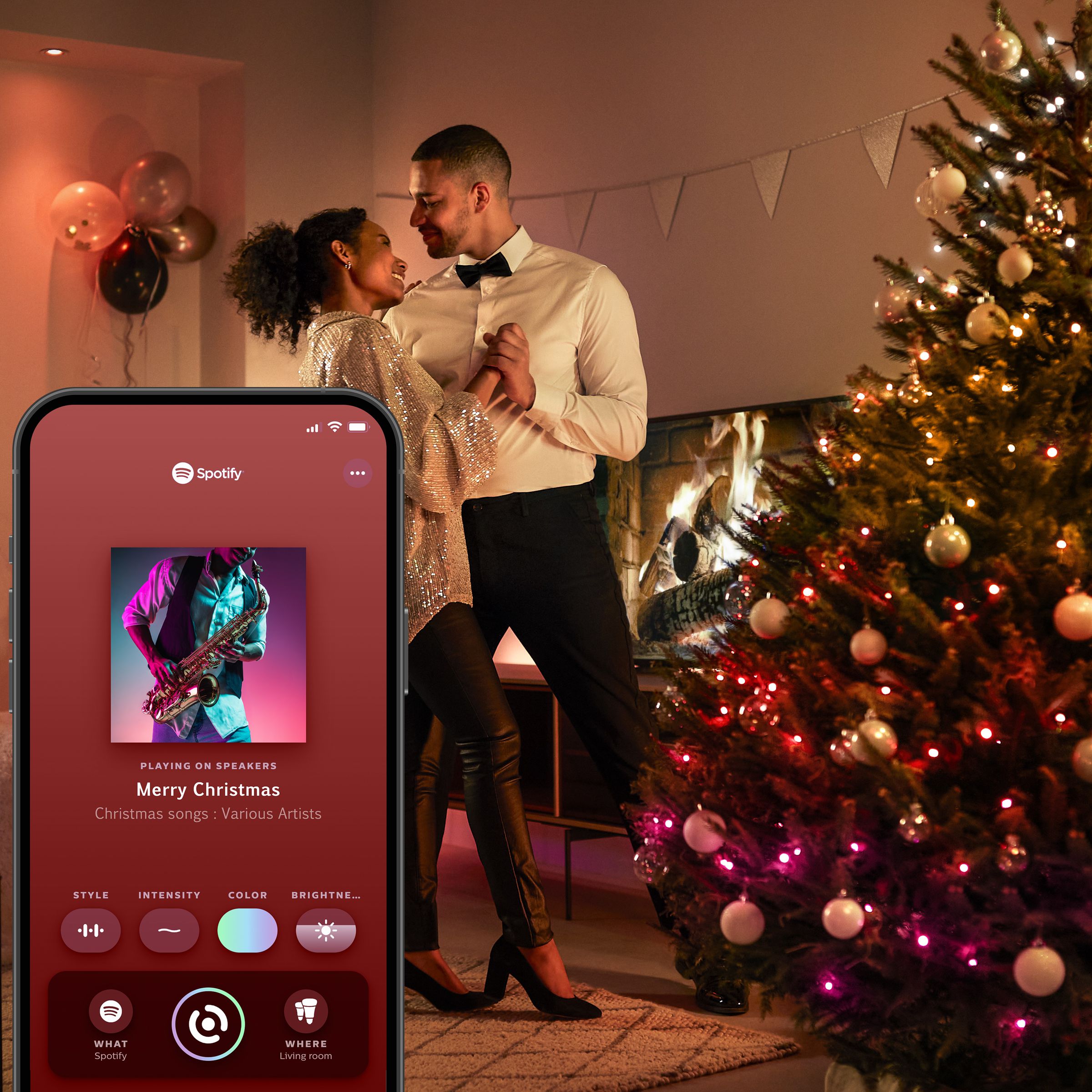 The new string lights work with the Hue app and can sync with other Hue lighting products.