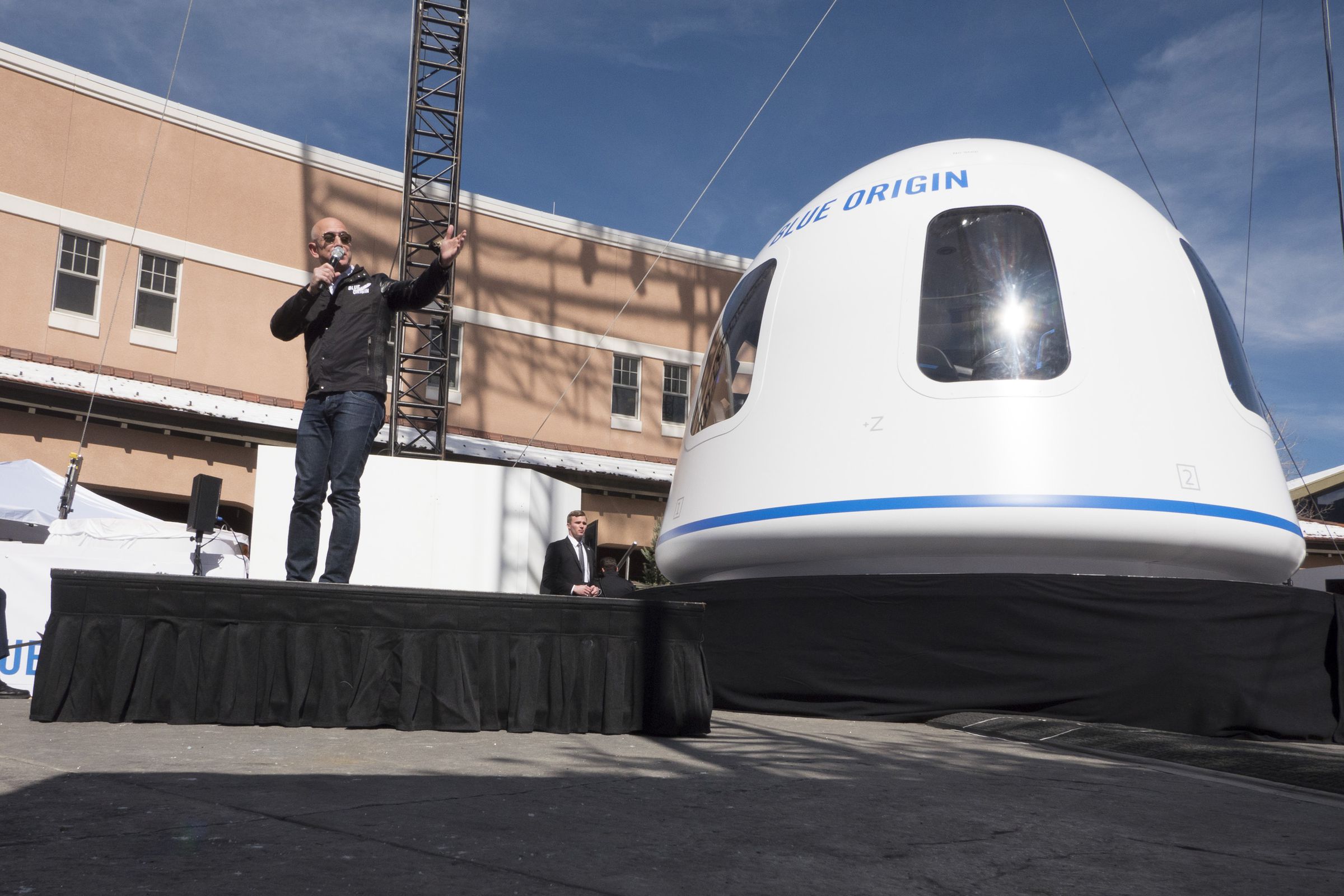 Amazon Chief Executive Officer Jeff Bezos Introduces The Blue Origin&nbsp;New Shepard&nbsp;System