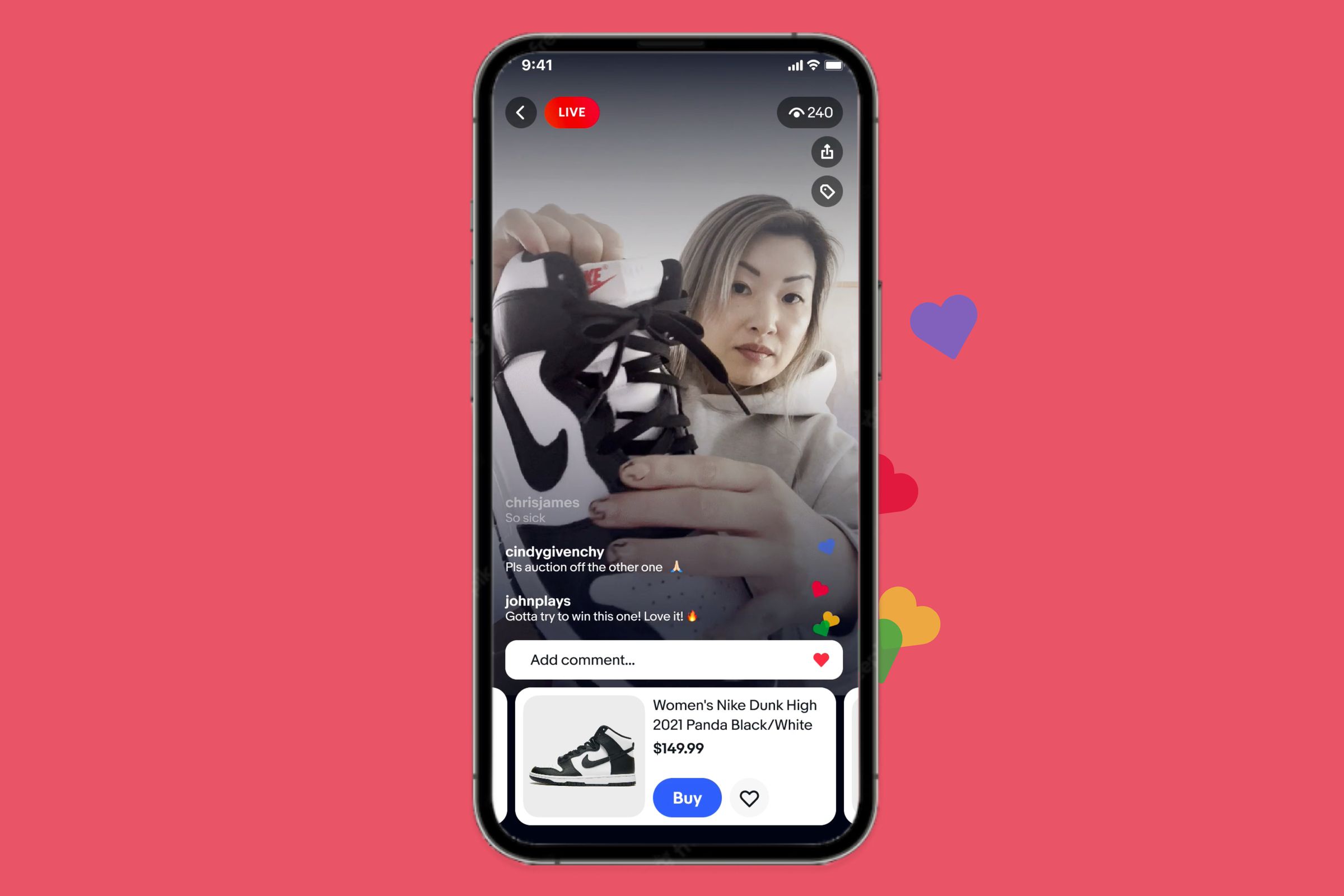 eBay Live looks heavily inspired by Instagram’s livestream feature.