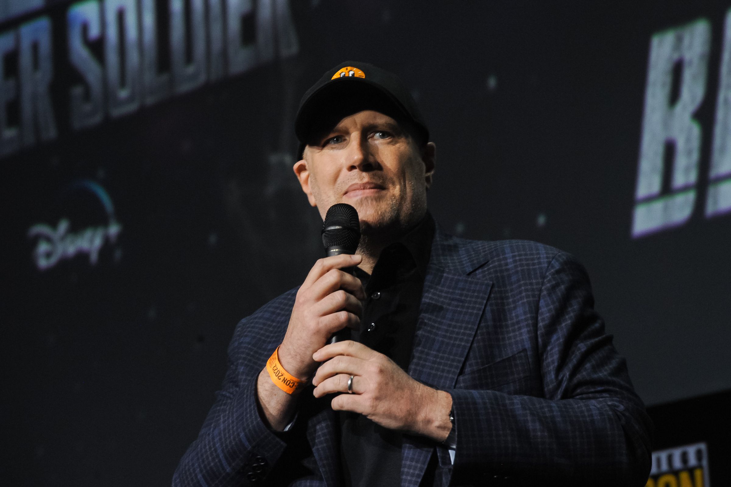 An image showing Kevin Feige at the 2022 Comic-Con in San Diego