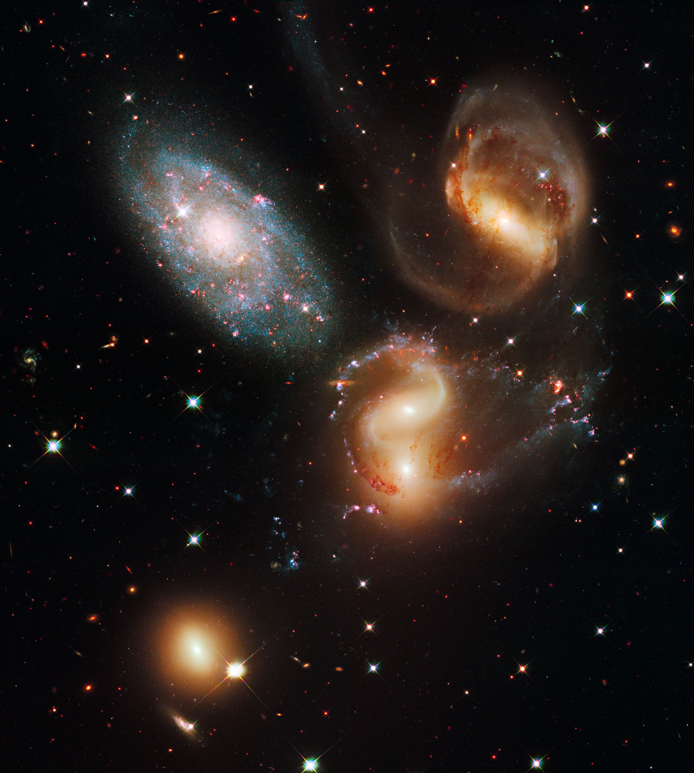 Hubble’s view of Stephan’s Quintet.