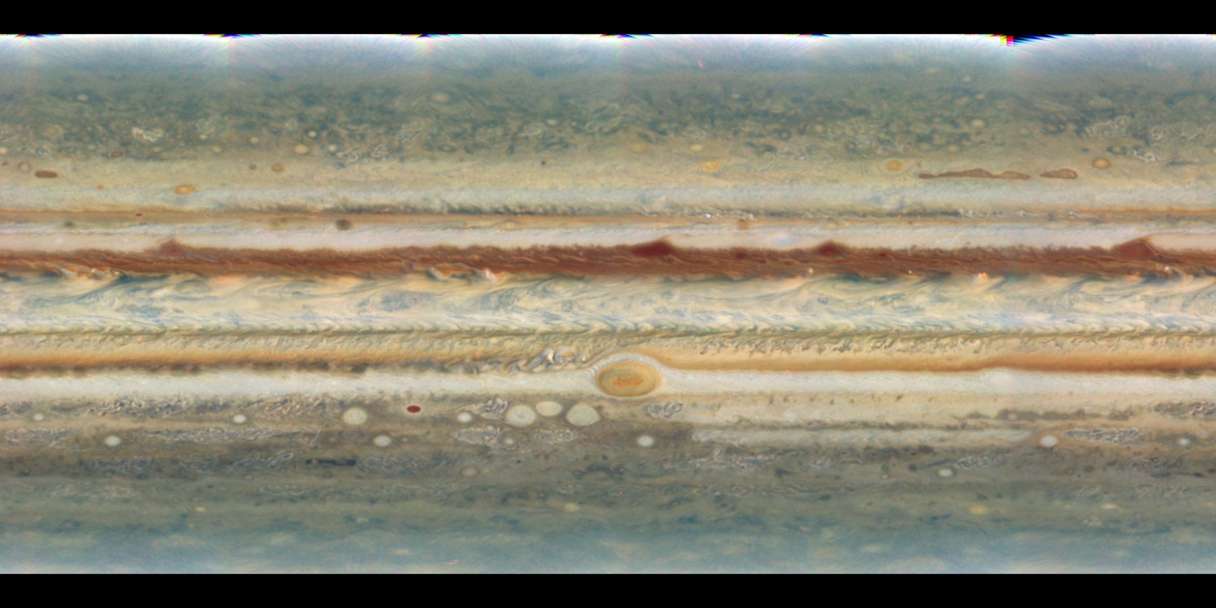 The jet streams of Jupiter.