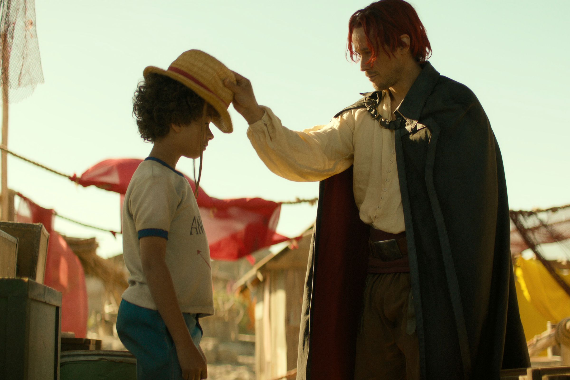 Luffy and Shanks from the Netflix One Piece series.