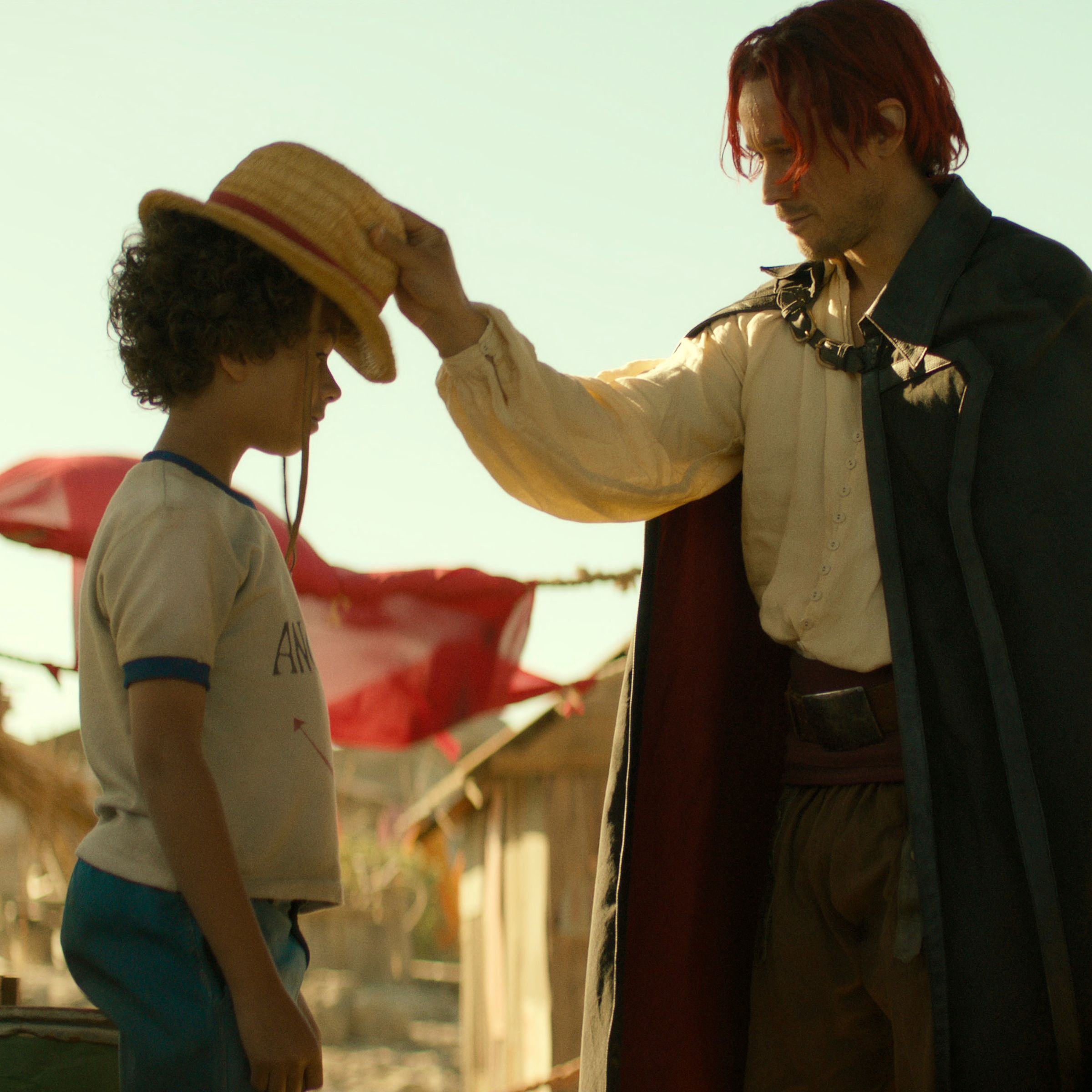 Luffy and Shanks from the Netflix One Piece series.