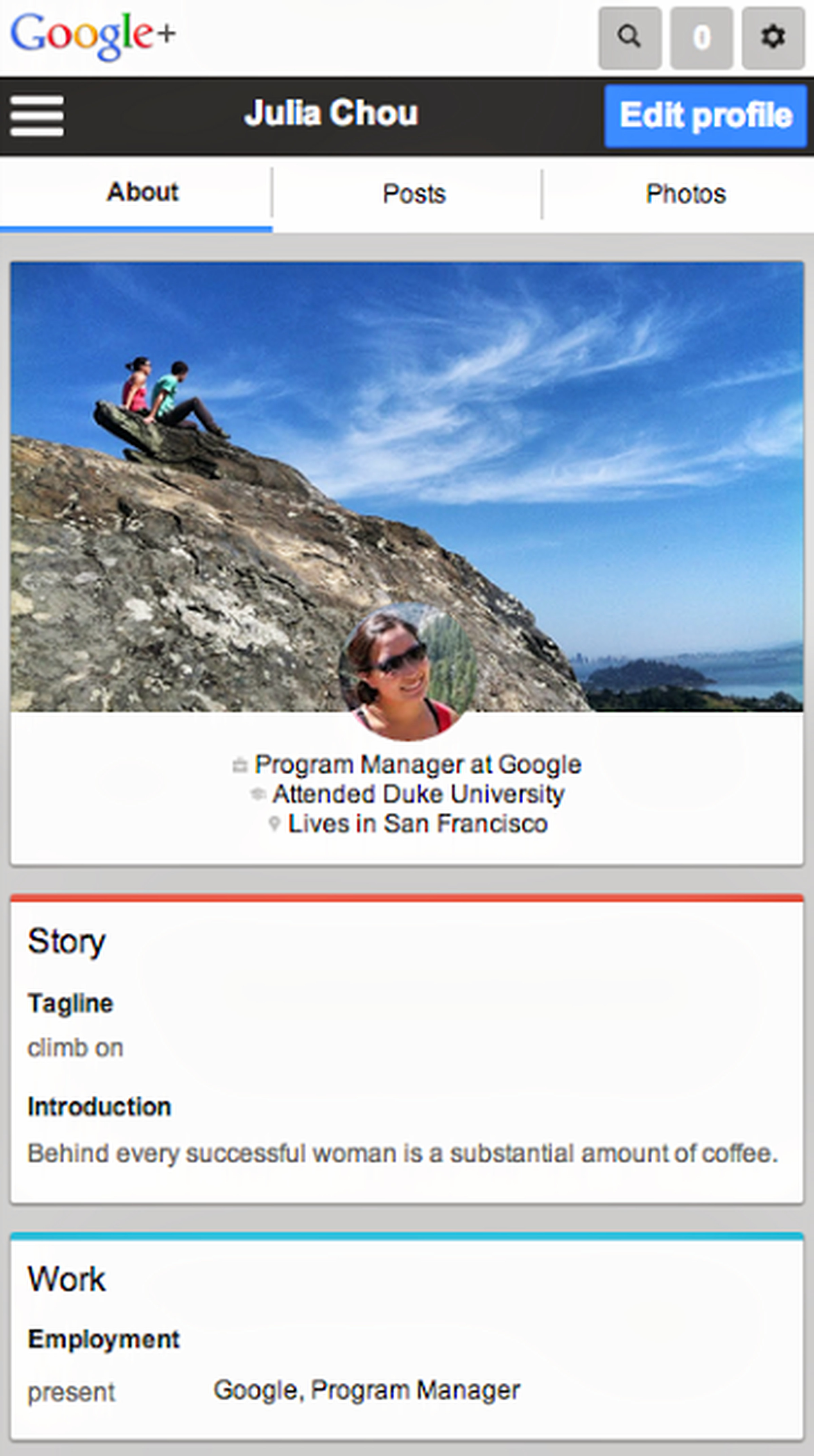 Google+ mobile site redesign screenshots