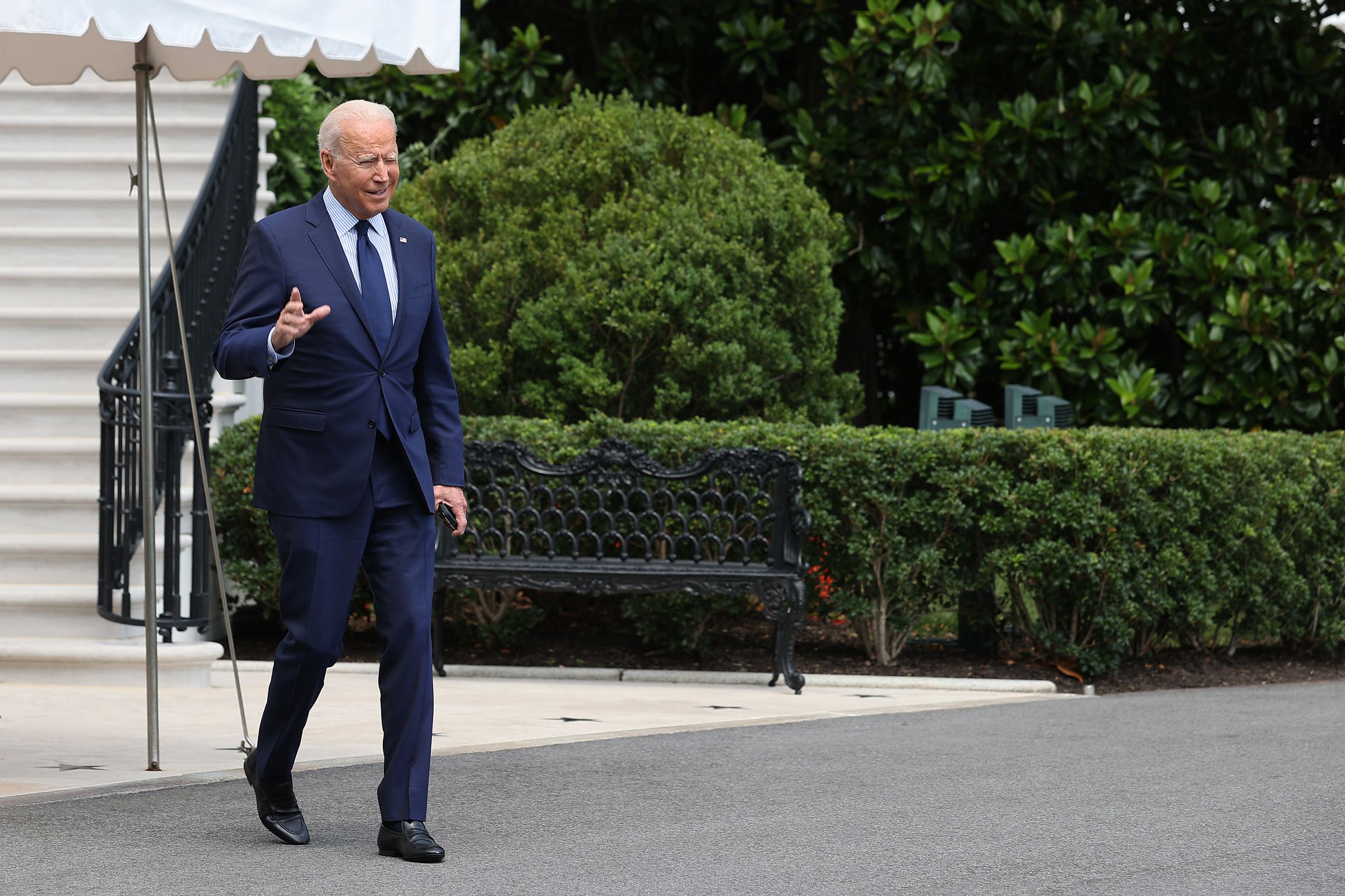 President Biden Departs The White House For Camp David