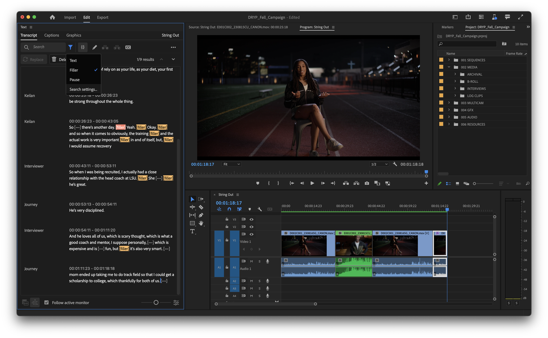 Adobe Premiere Pro adds automatic ‘um’ and background noise removal