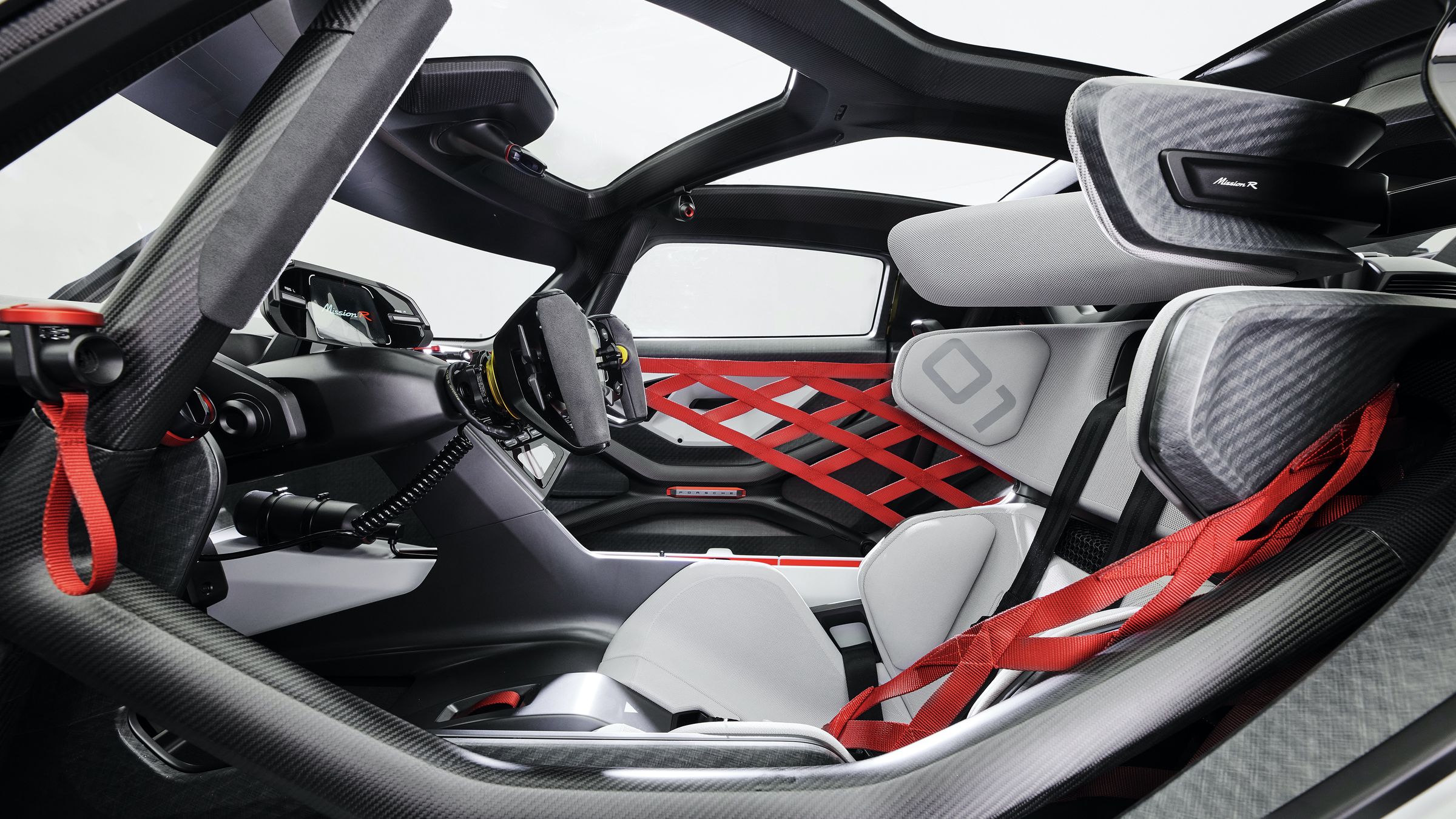 <em>The driver’s seat of the Mission R has distinct “gamer chair” vibes. Or maybe gaming chairs have race car vibes, who can say.</em>