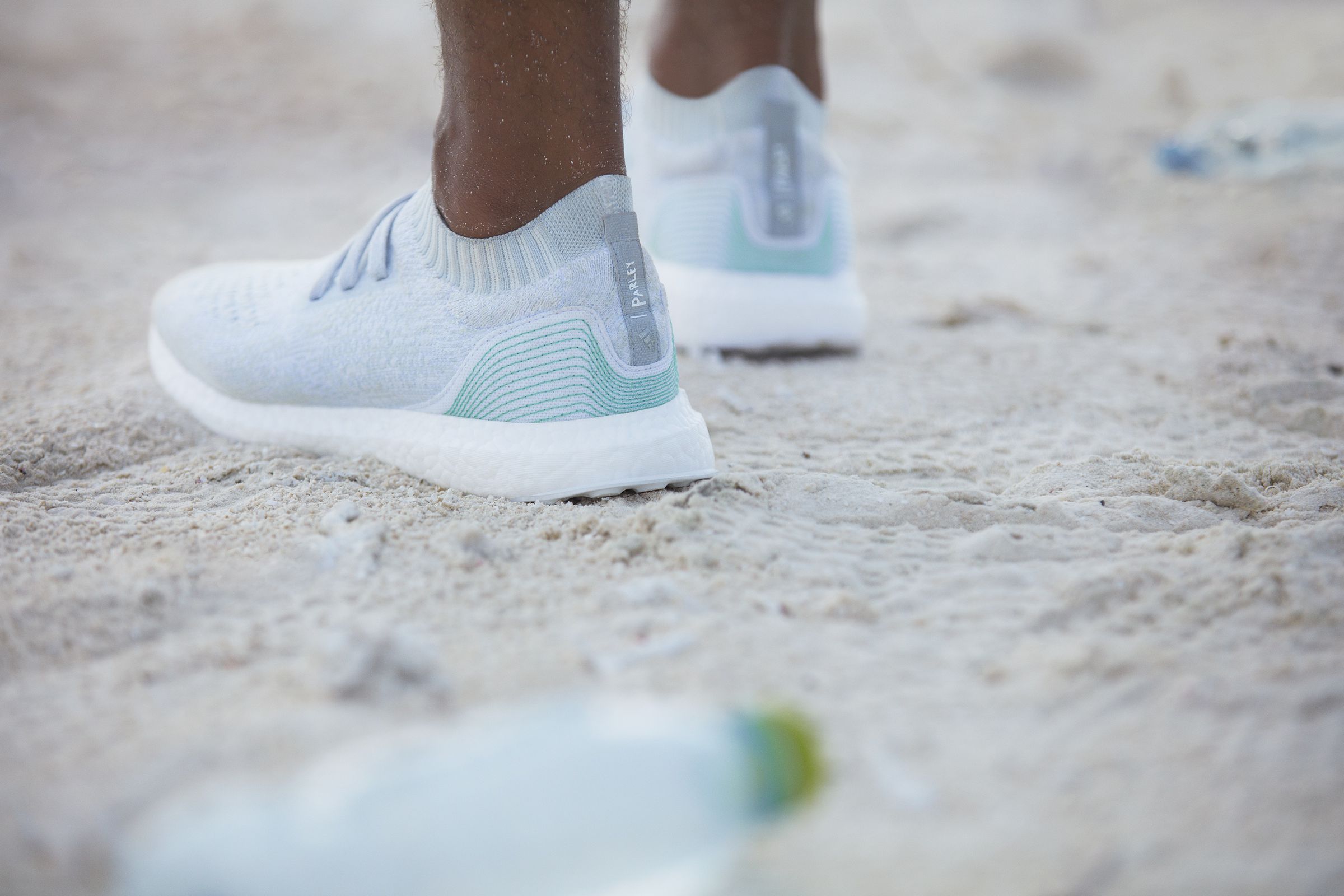 Each pair of sneakers is made from 11 recycled plastic bottles.
