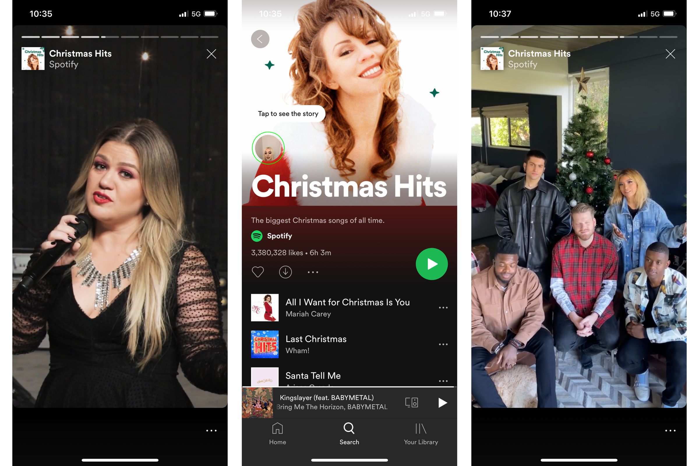 Spotify’s Christmas Hits playlists was one of the ones to get an accompanying story.