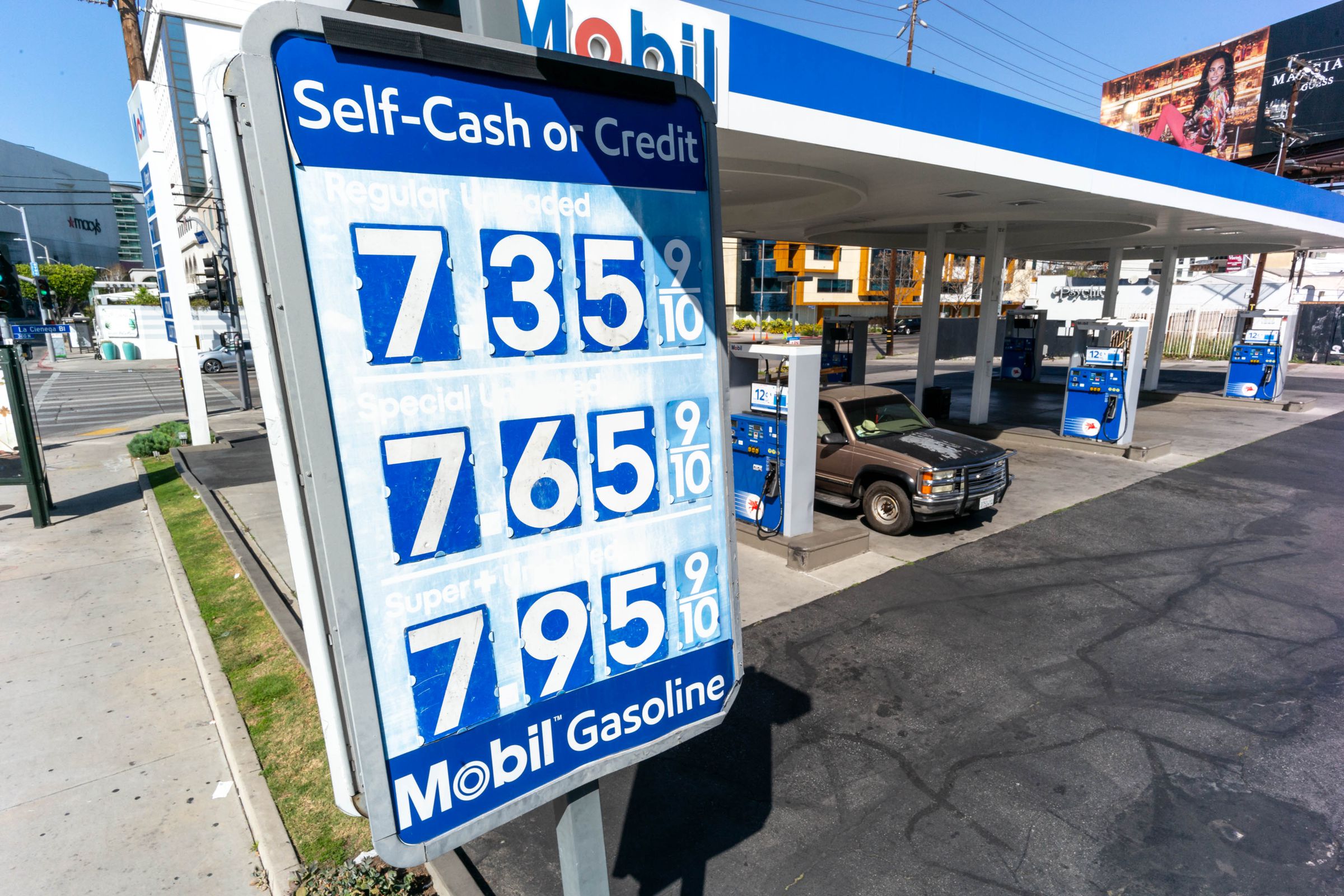 Gas prices soar in California