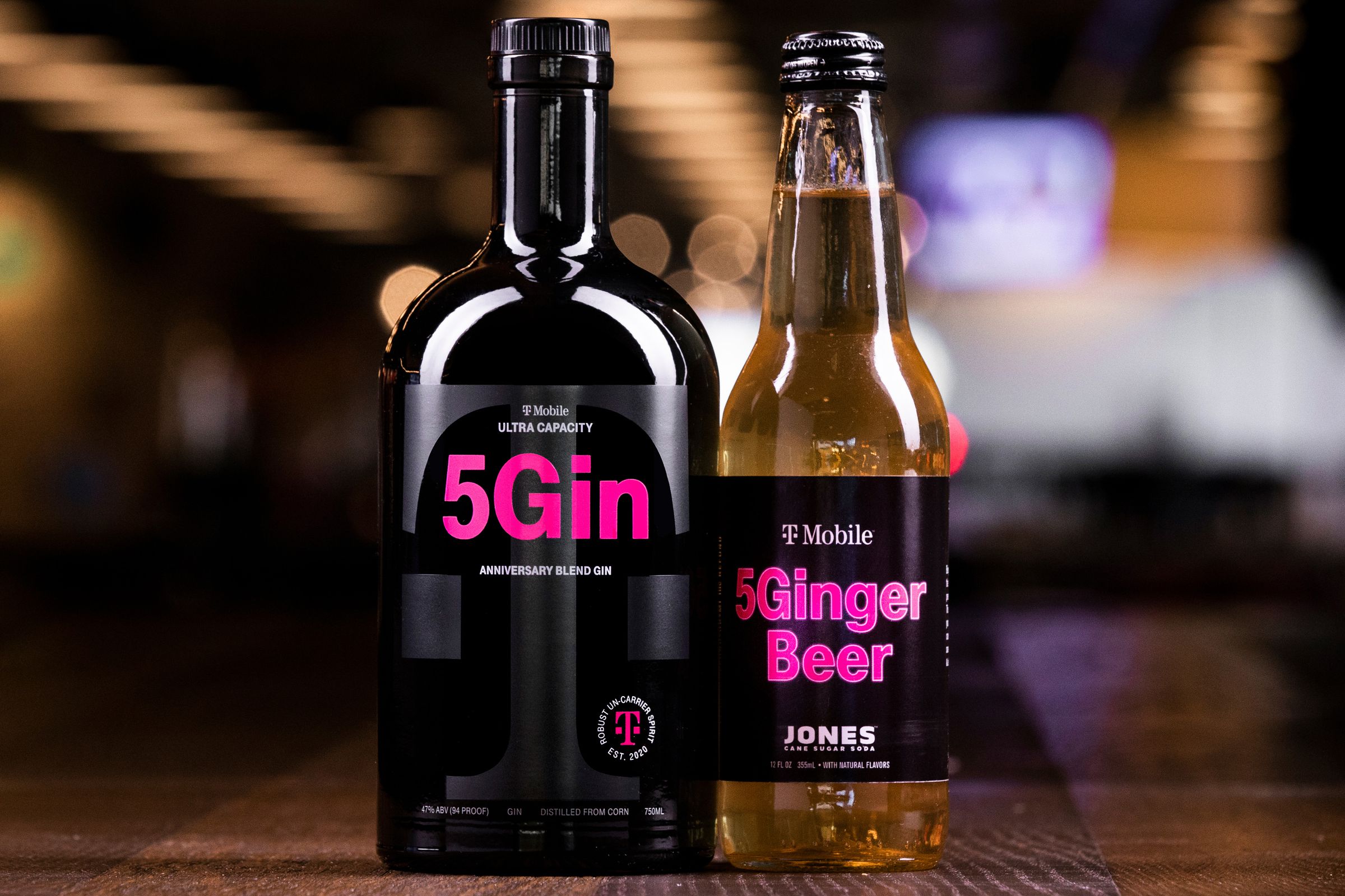 T-Mobile’s 5G-branded gin and ginger beer go on sale tomorrow.