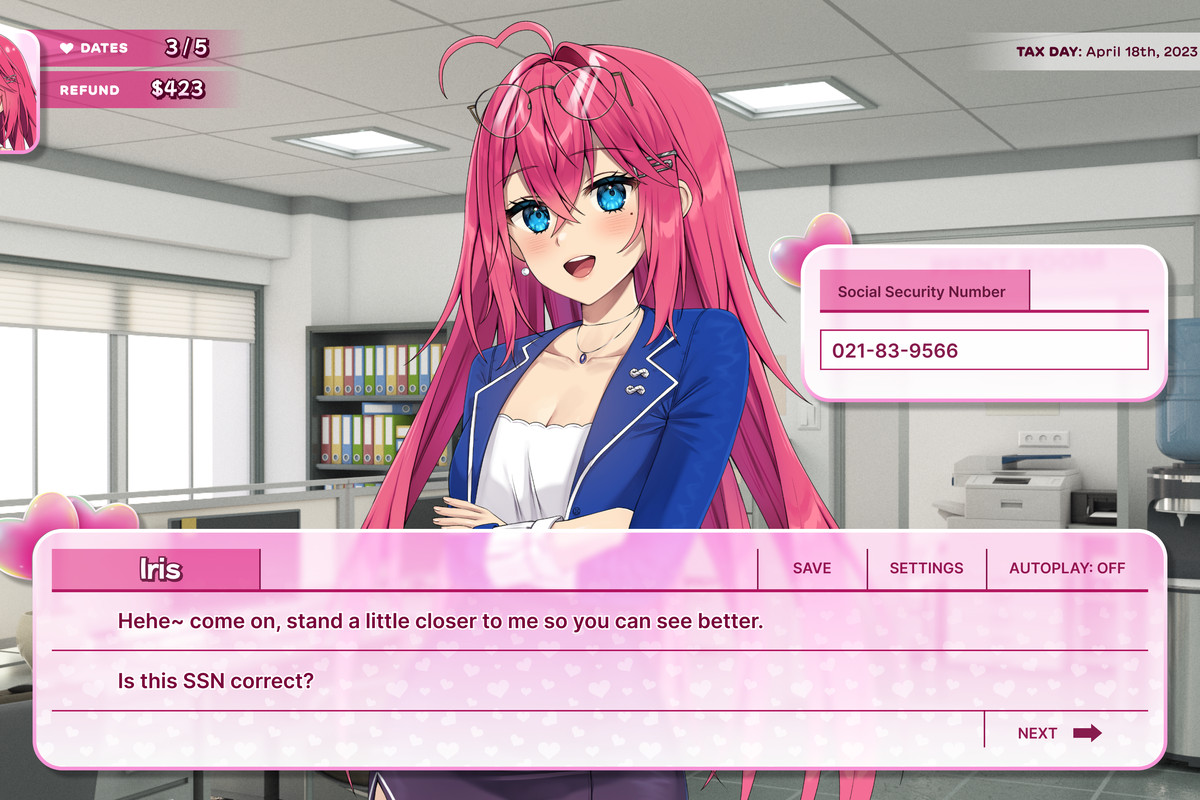 Mschfs Tax Heaven 3000 Is A Dating Simulator That Can Prepare Your Taxes The Verge 3767