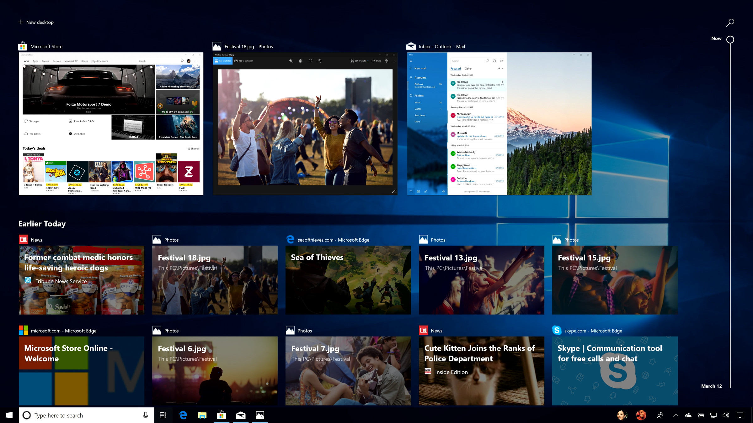 Windows 10’s new Timeline feature
