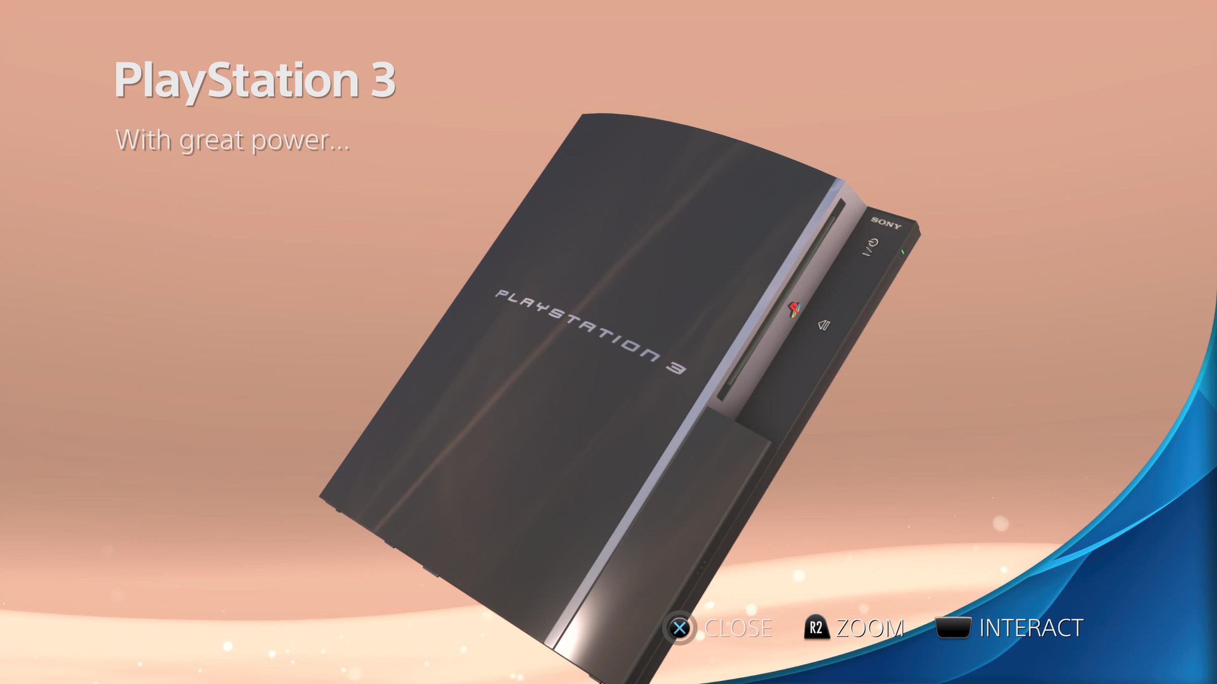 Poking fun at Sony’s use of the Spider-Man font for its original PS3.