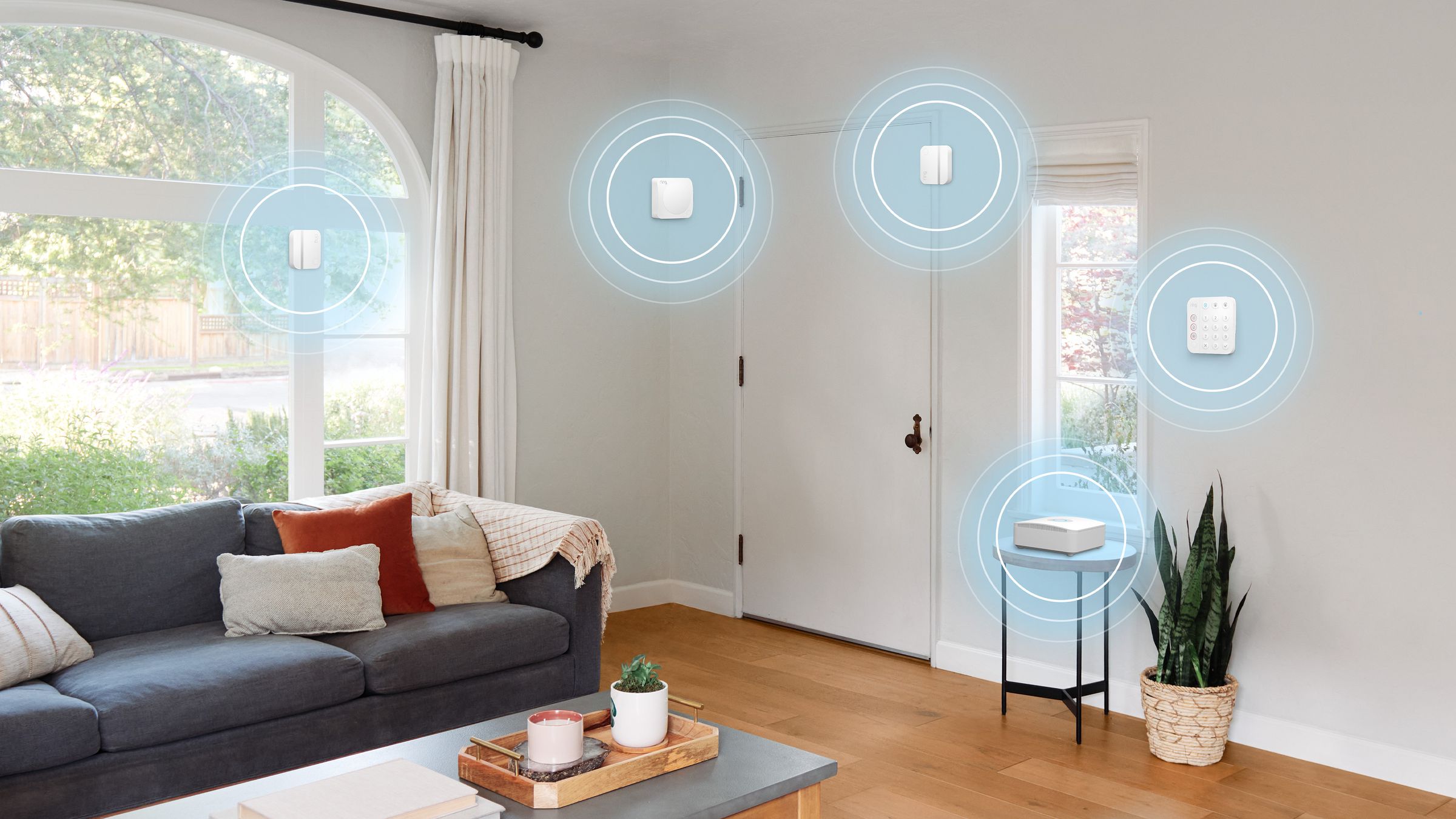 The Ring Alarm Pro base station connects to Z-wave security sensors in your home.  