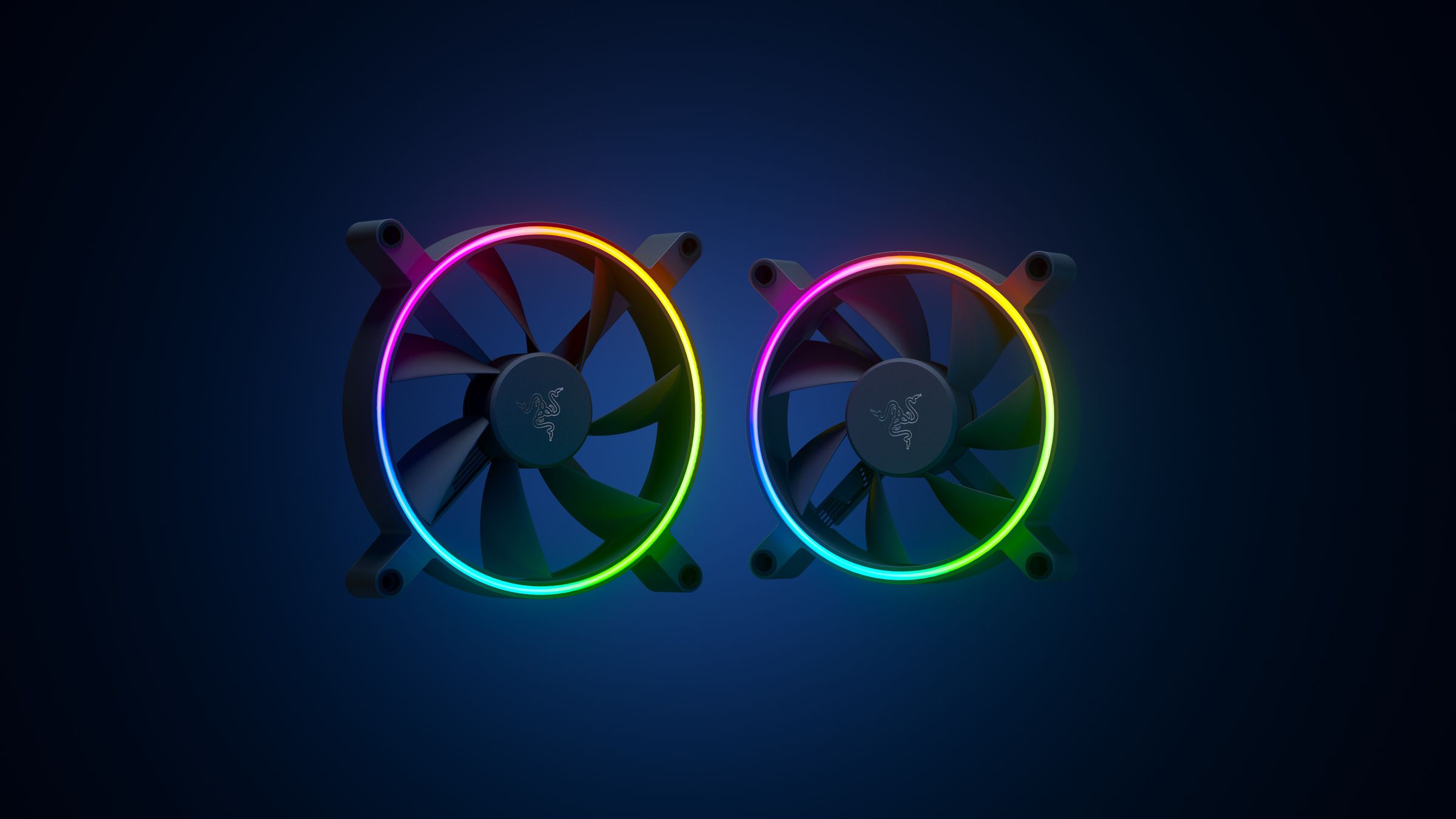 Razer’s Kunai fans include an RGB ring of LEDs.