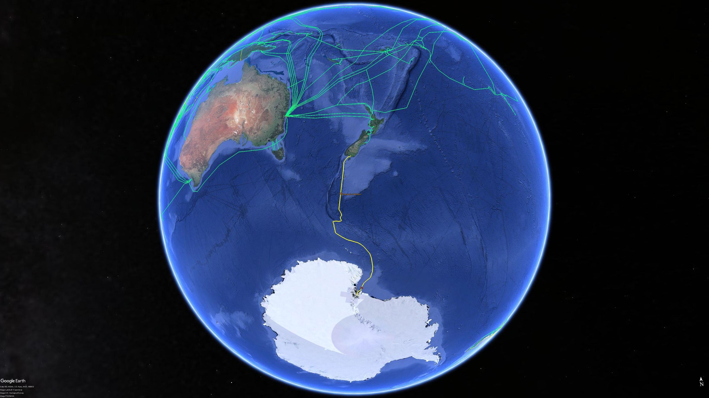 A proposed high-speed fiber line could connect McMurdo Station to New Zealand.
