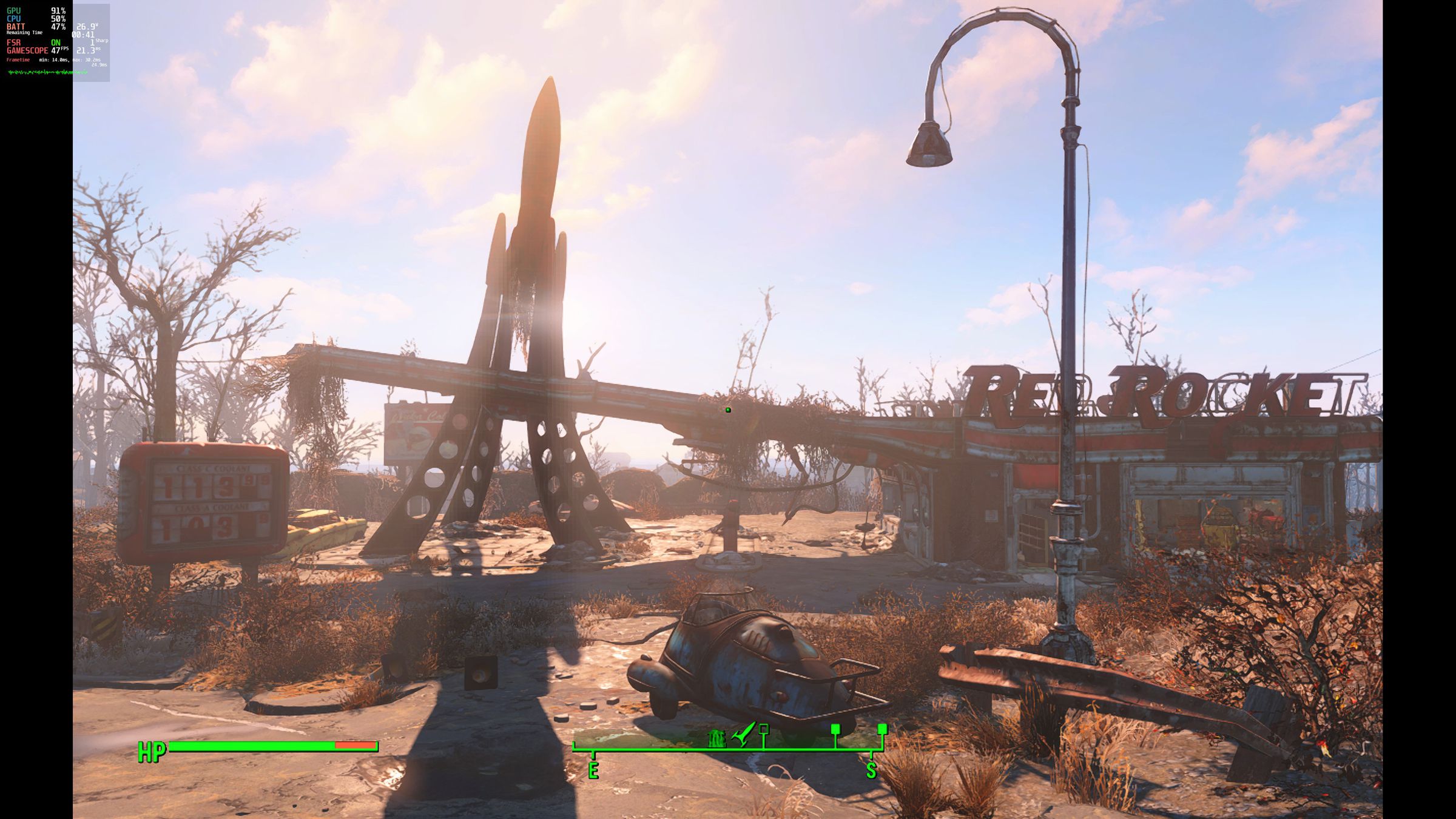 Fallout 4, FSR on. Check the gas prices.