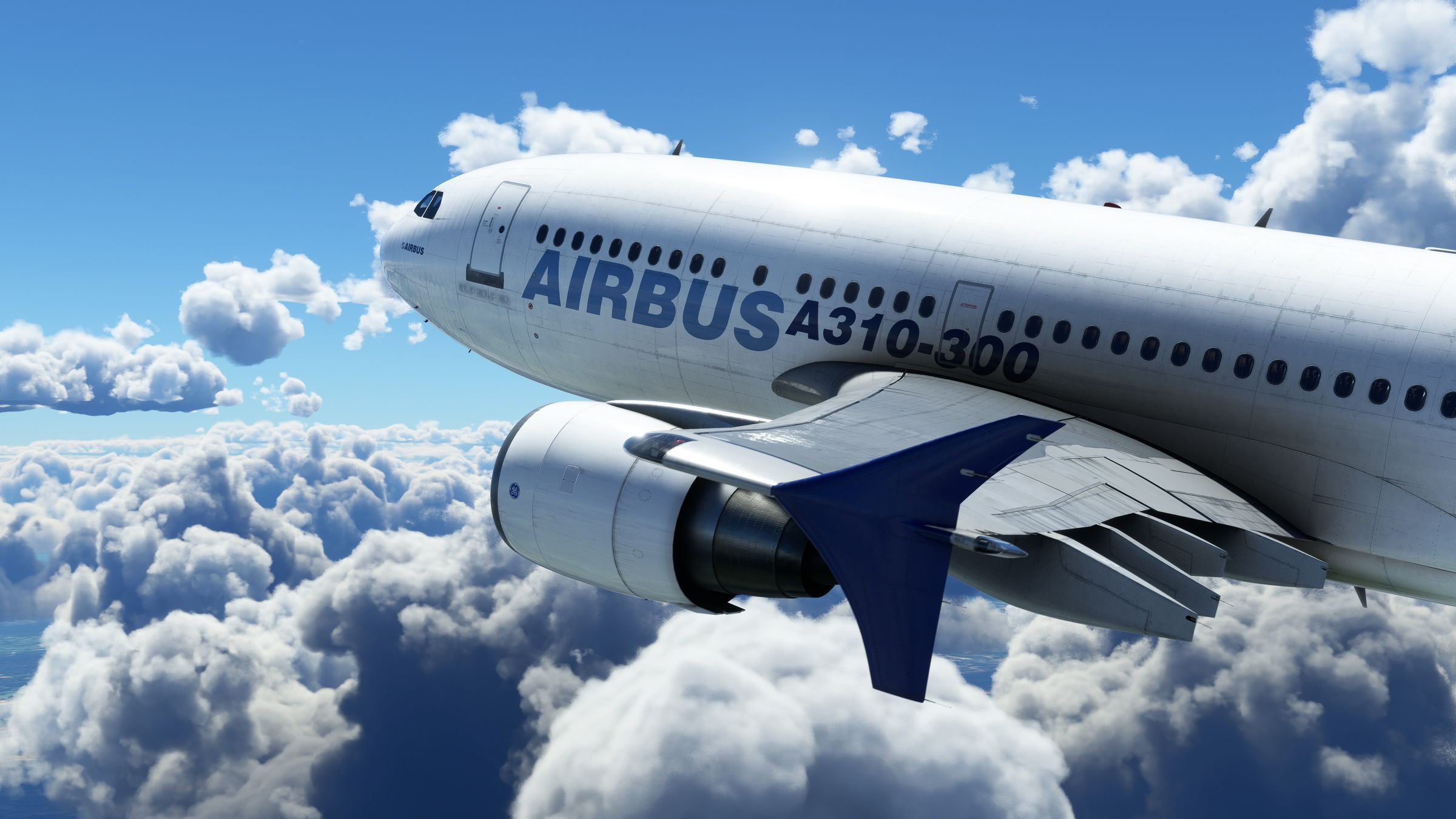 The Airbus A310 has been recreated in Microsoft Flight Simulator.