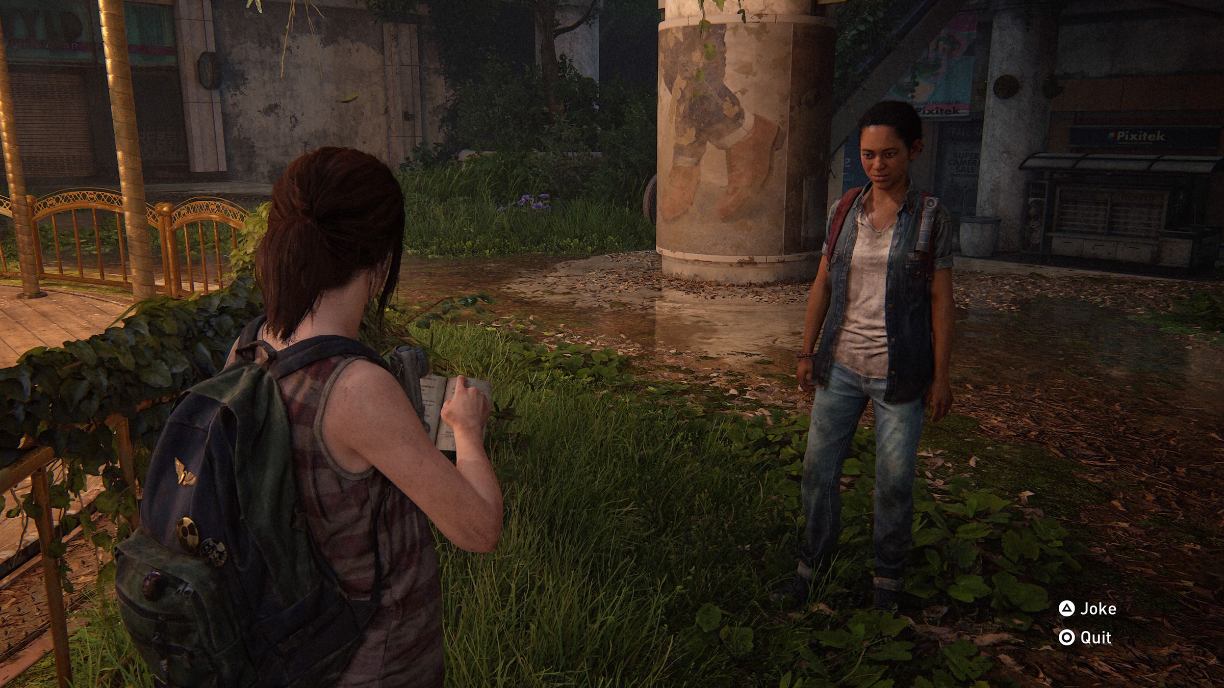 A screenshot from the video game The Last of Us: Left Behind.