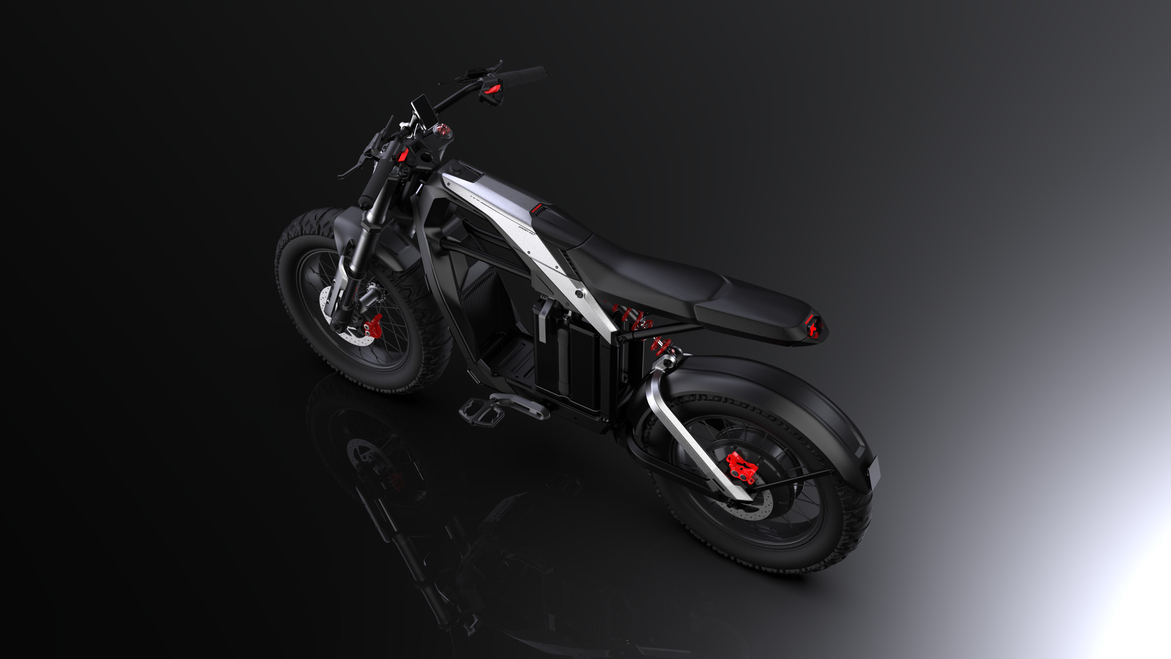 <em>The Xyber has an elongated seat designed for two riders.</em>
