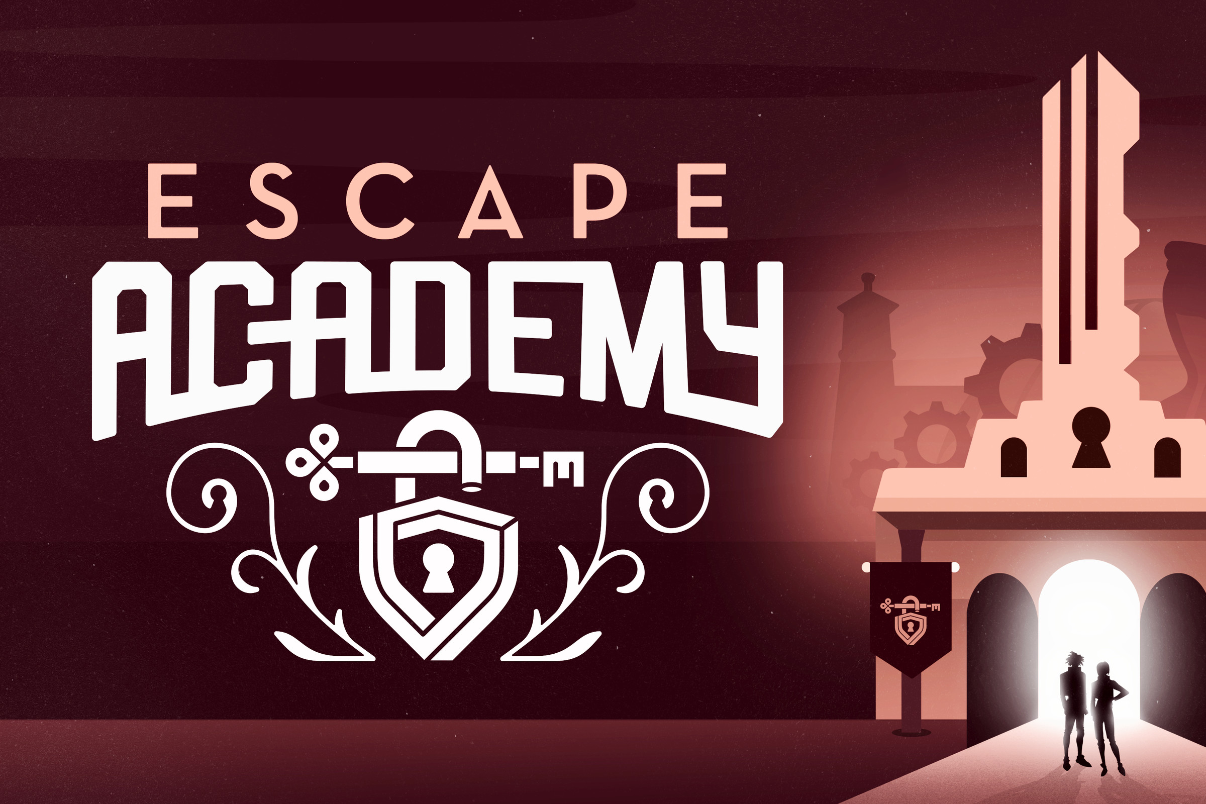 Logo for Escape Academy escape room puzzle game.