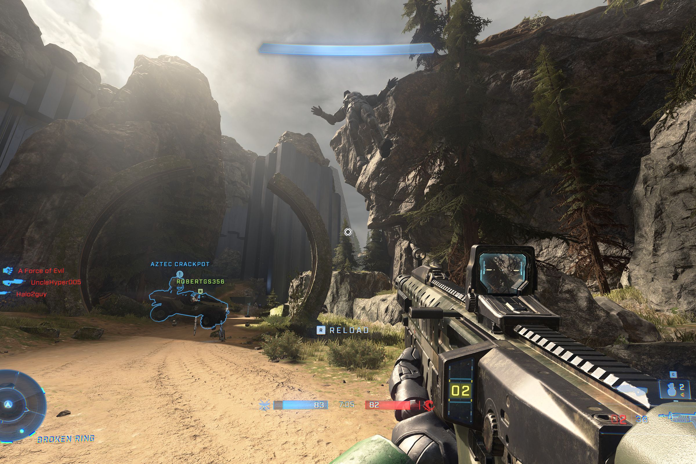 A screenshot from Halo Infinite’s multiplayer beta.