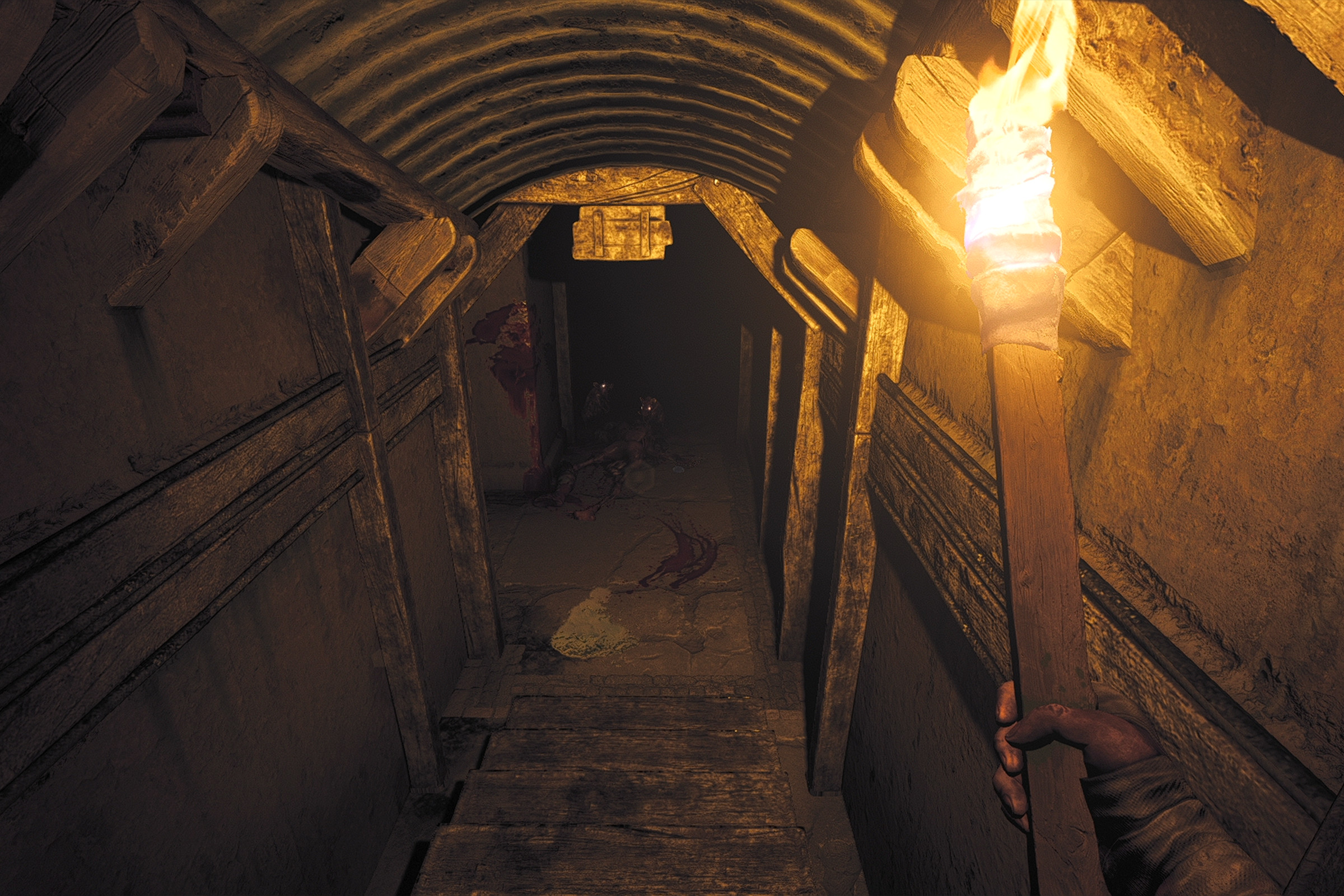 A screenshot from the video game Amnesia: The Bunker.