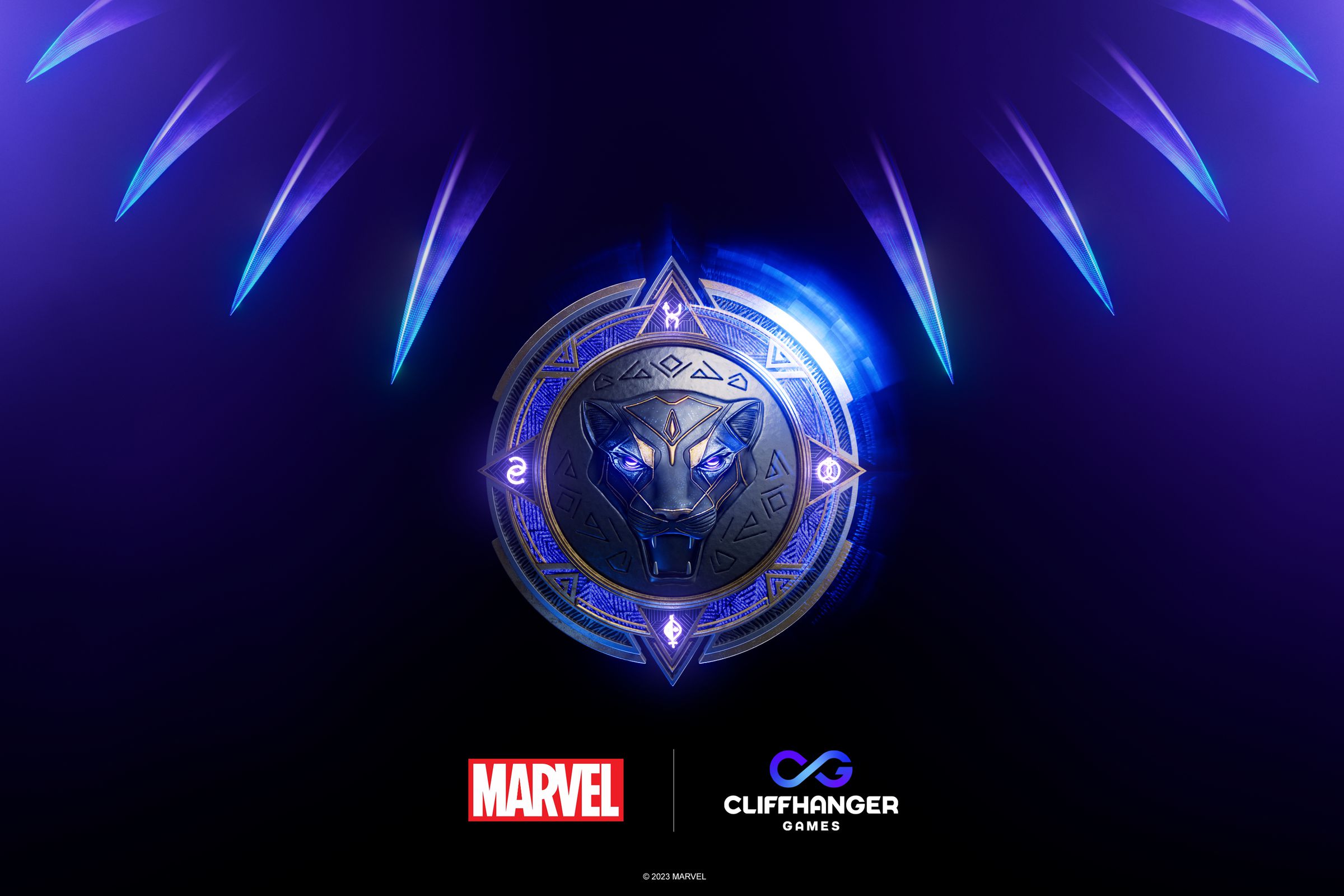 The logo for a new Black Panther video game.