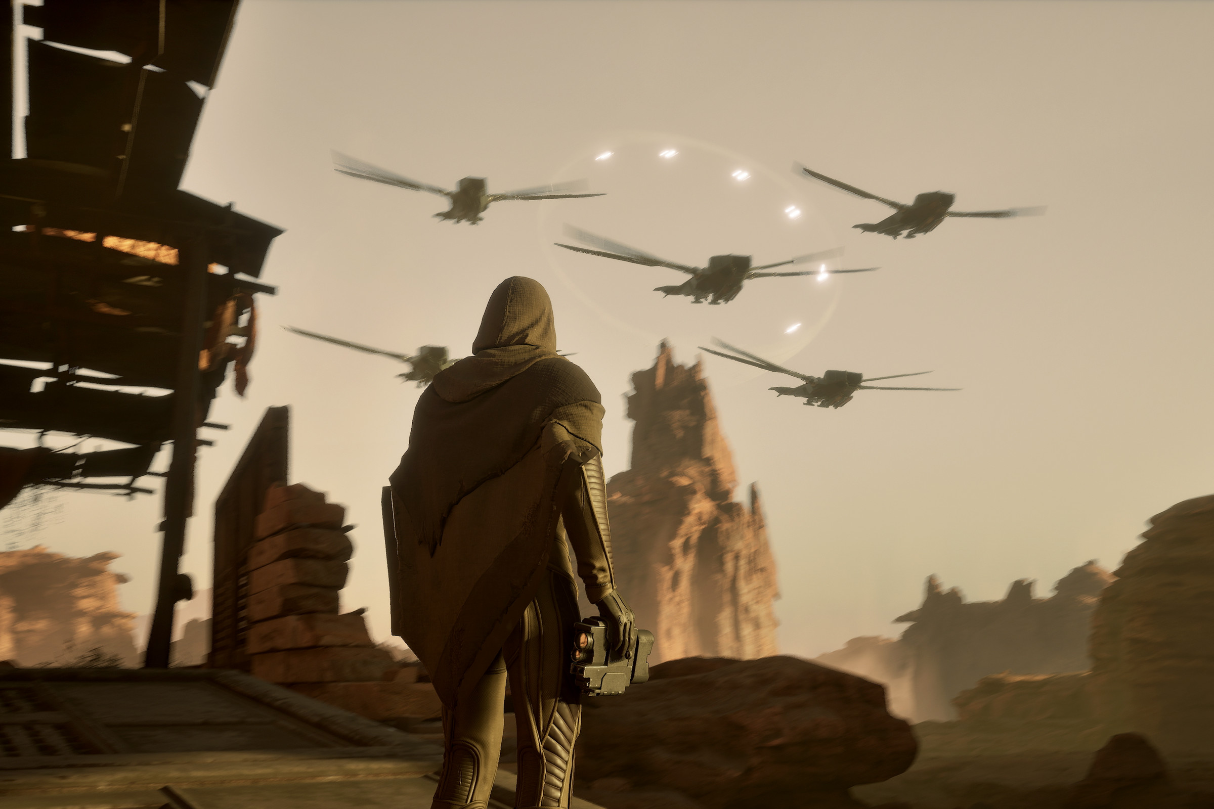 A screenshot from the video game Dune: Awakening.