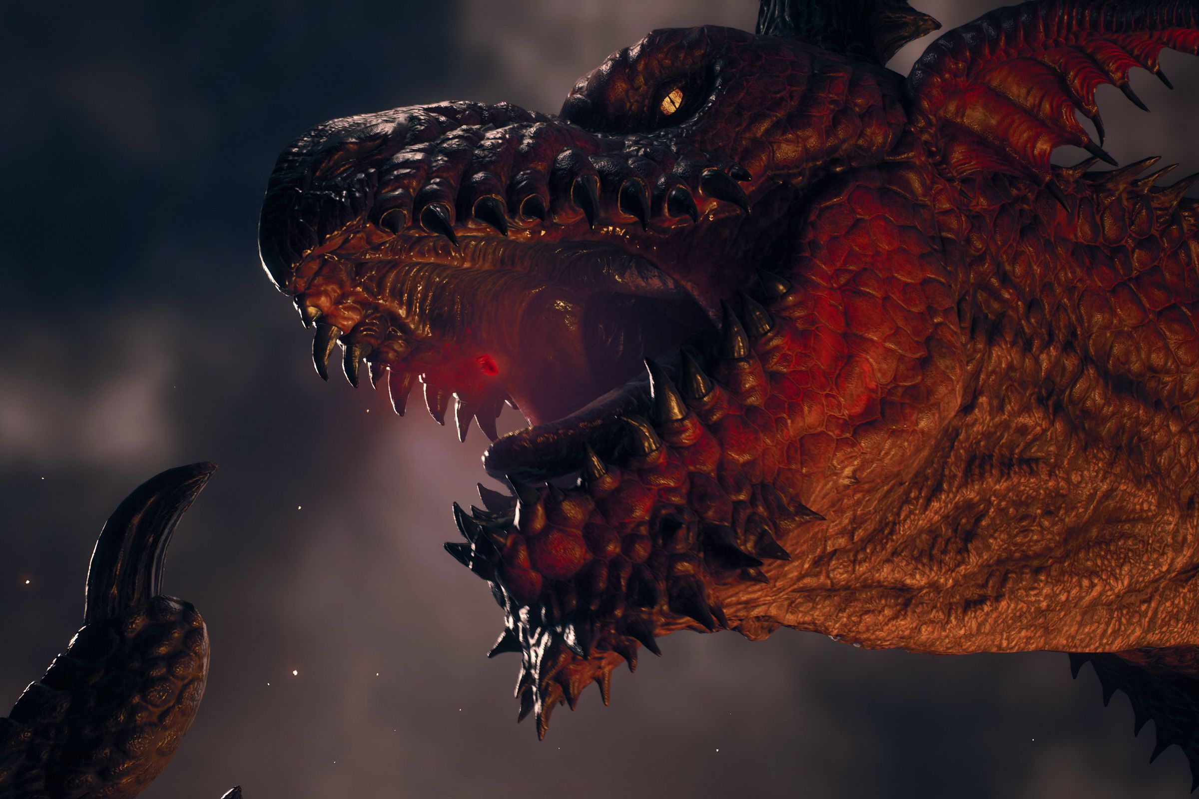 A screenshot of a dragon in the video game Dragon’s Dogma 2.