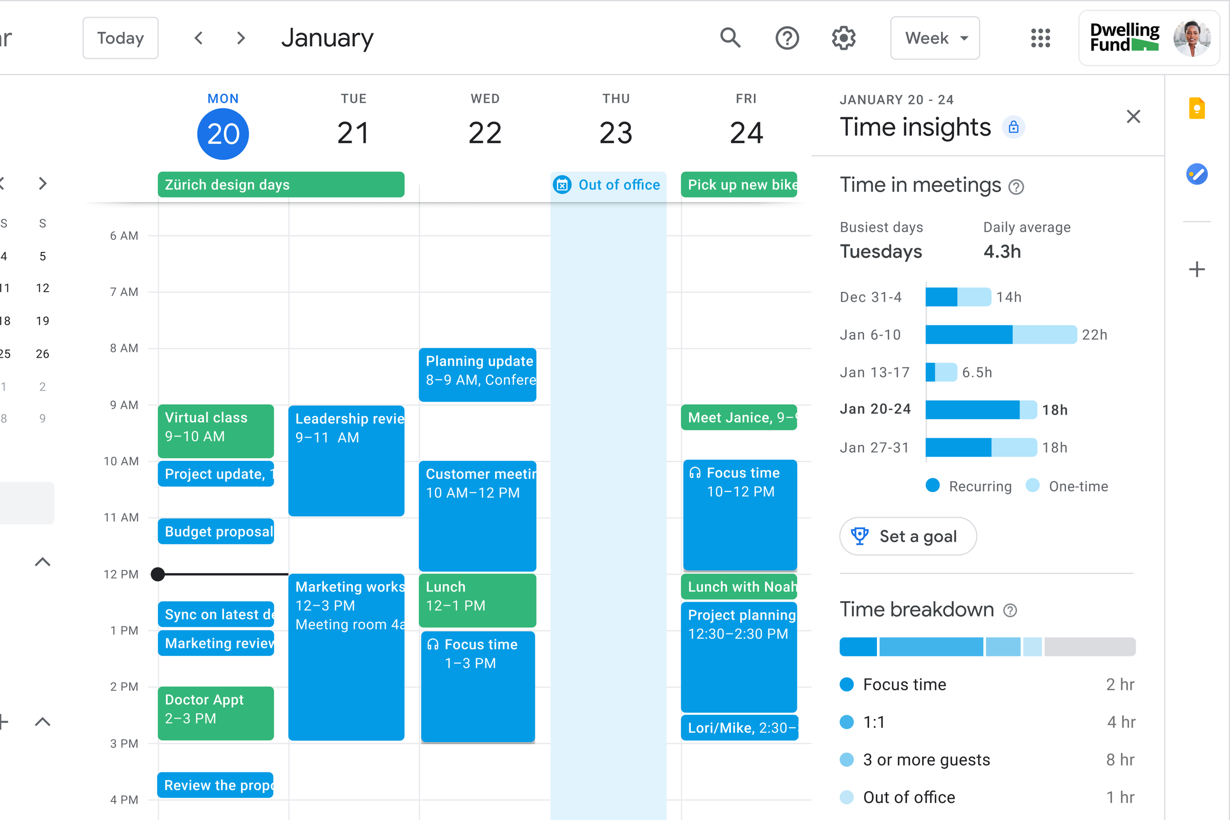 Google Calendar Time Insights