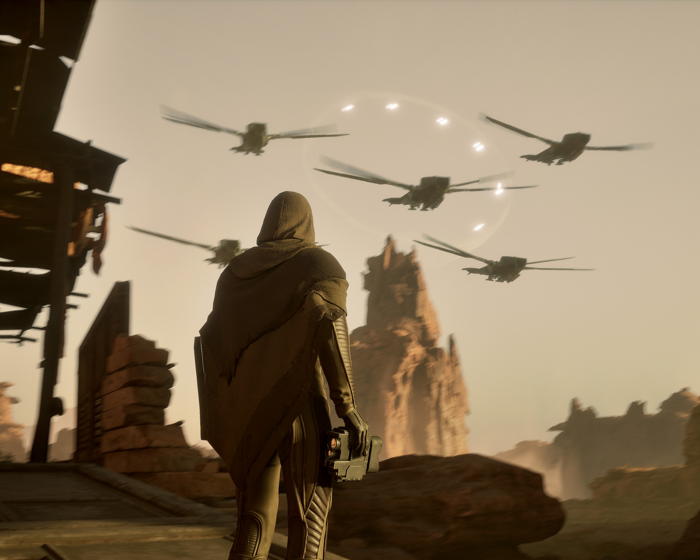 A screenshot from the video game Dune: Awakening.
