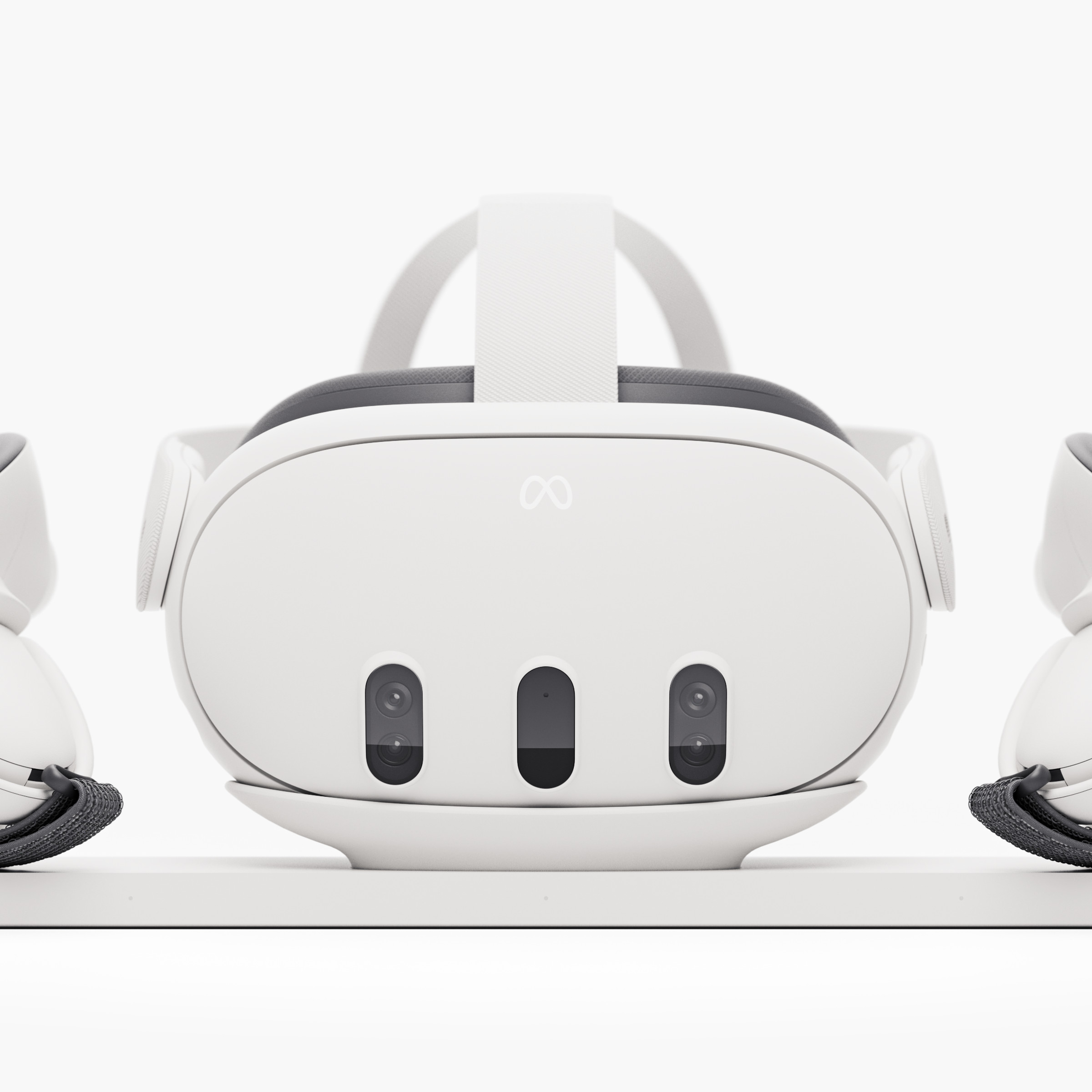 An image showing the Quest 3 headset on a charging dock