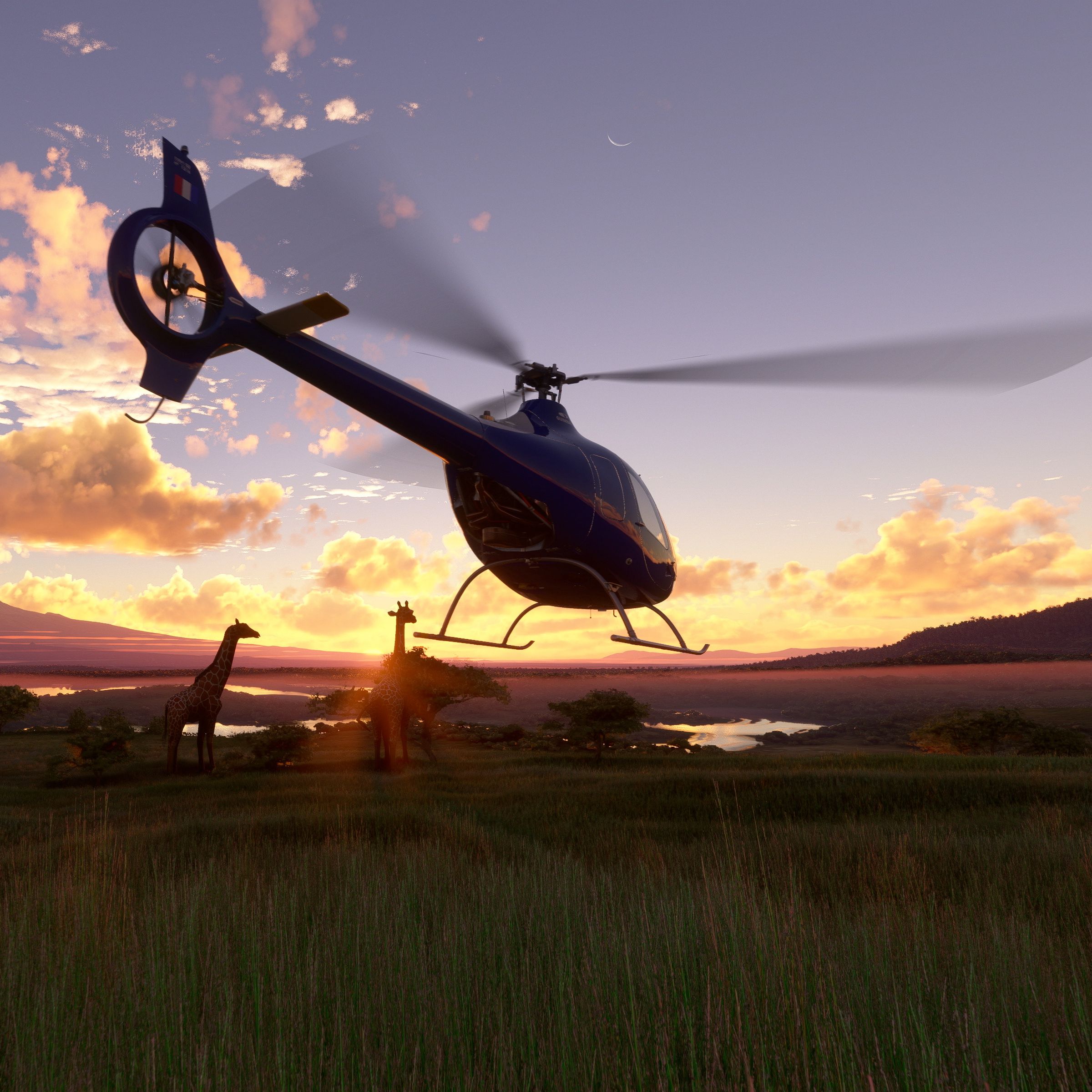 The Guimbal Cabri G2 in Microsoft Flight Simulator